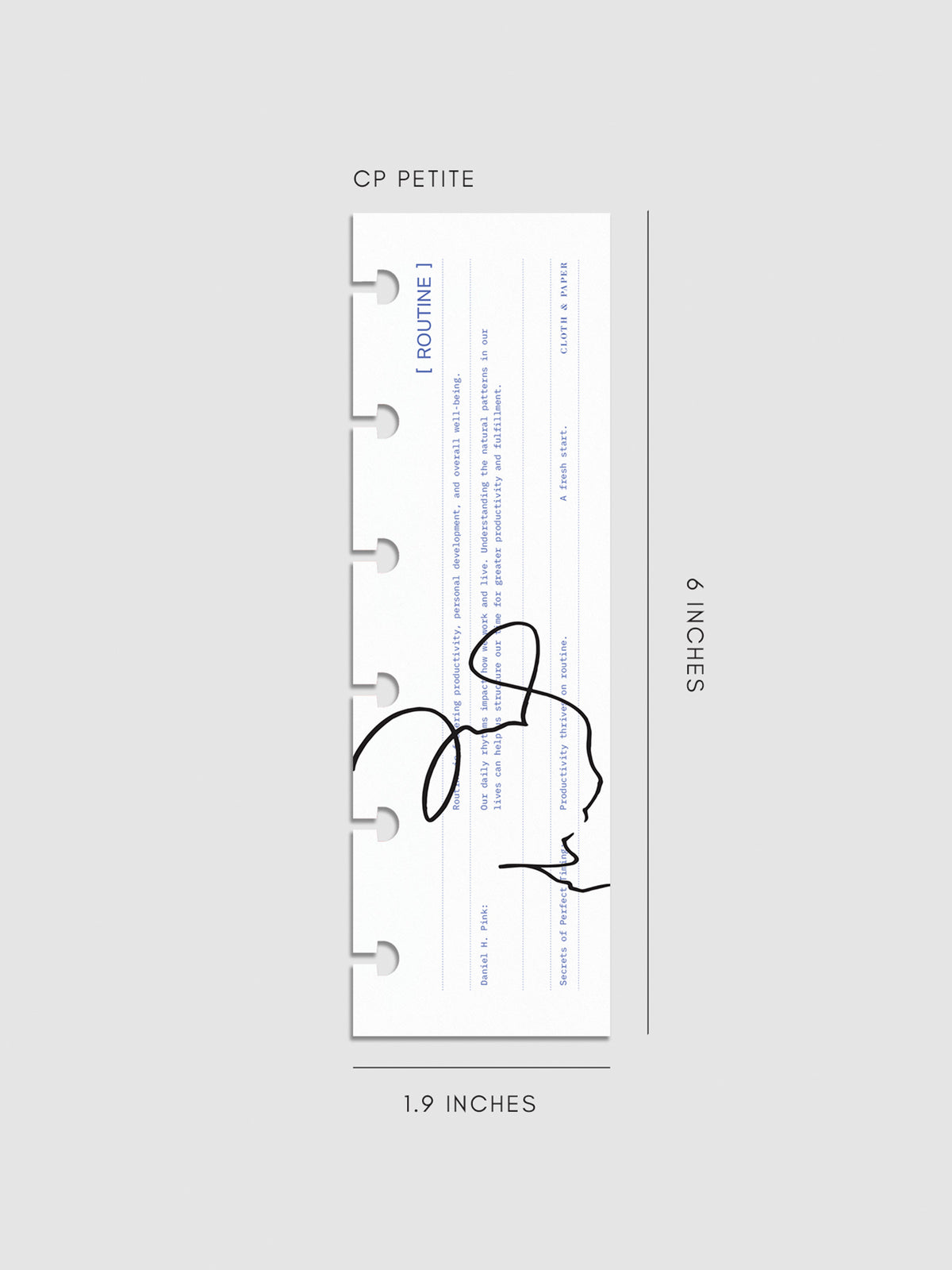 Digital mockup of dashboard displayed on a neutral background. Size shown is CP Petite.
