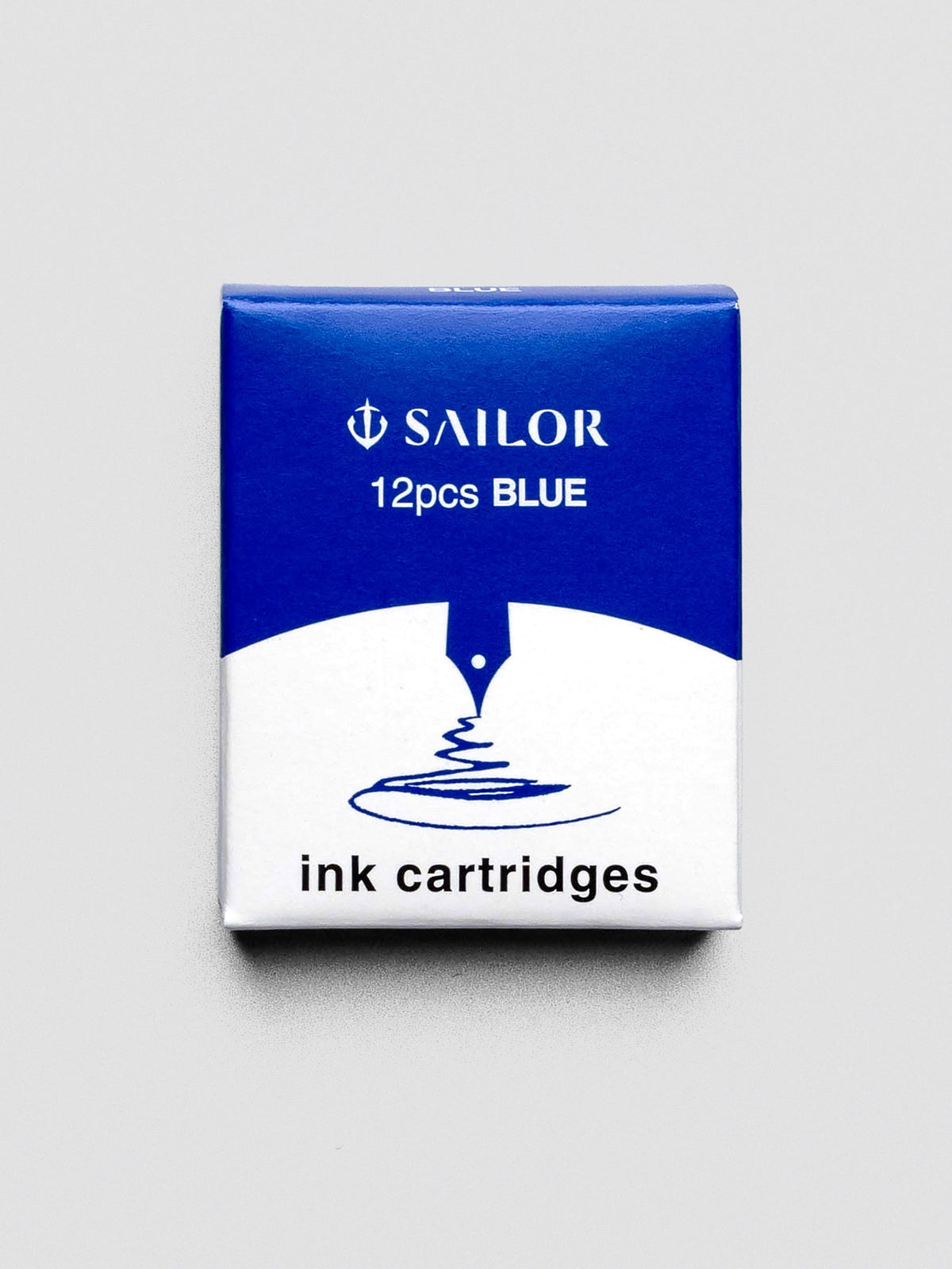 Sailor Blue Ink Cartridges boxed set displayed with minimalist blue and white design.