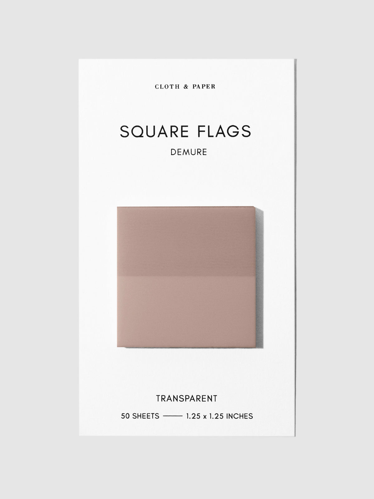 Square Page flag displayed on a neutral background. Color pictured is Demure.