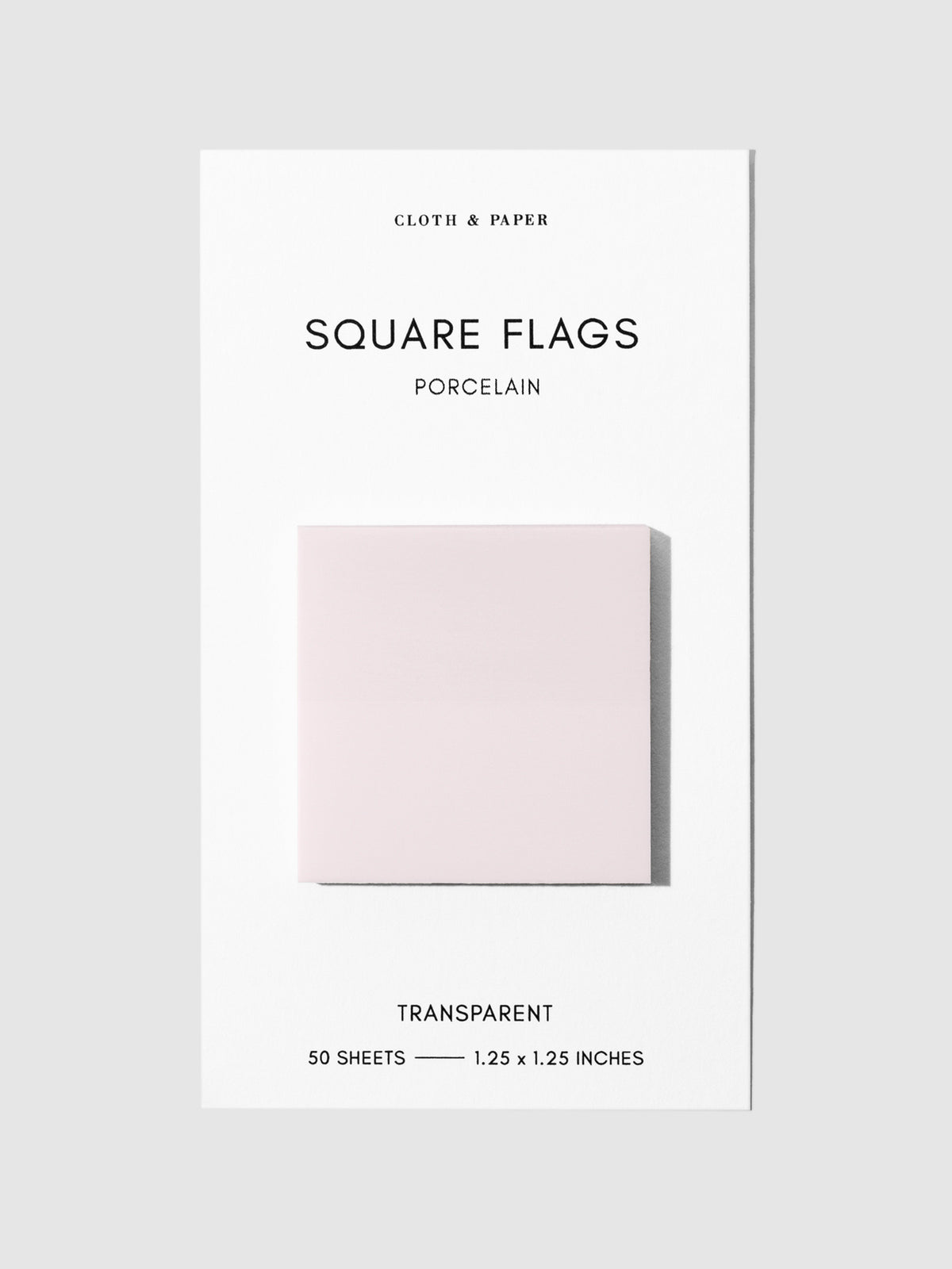 Square Page flag displayed on a neutral background. Color pictured is Porcelain.