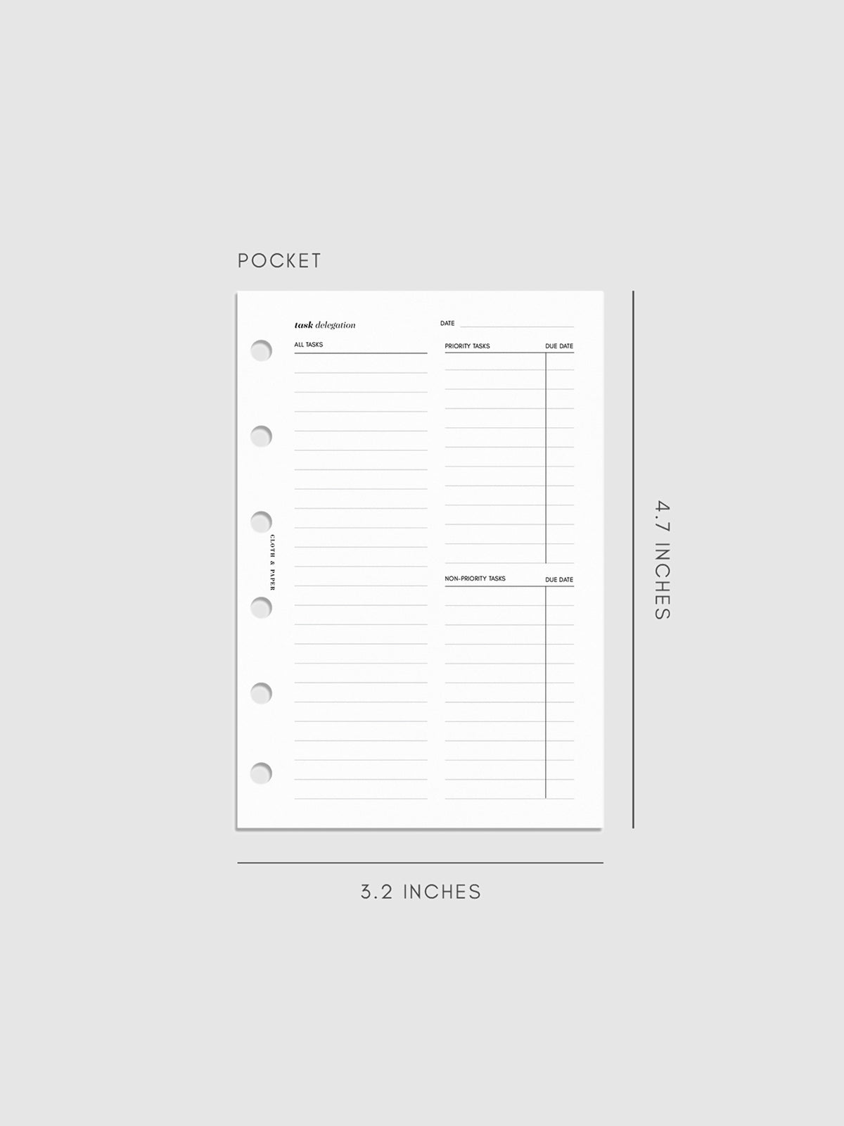 Digital mockup of insert in Pocket sizing.