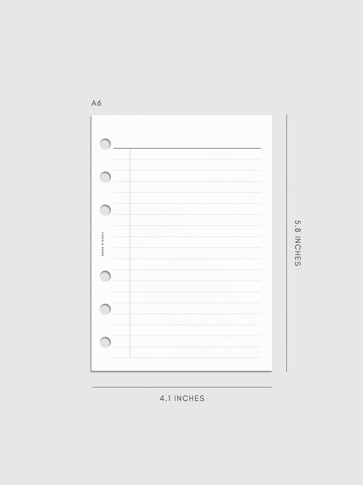 Digital mockup of insert in A6.