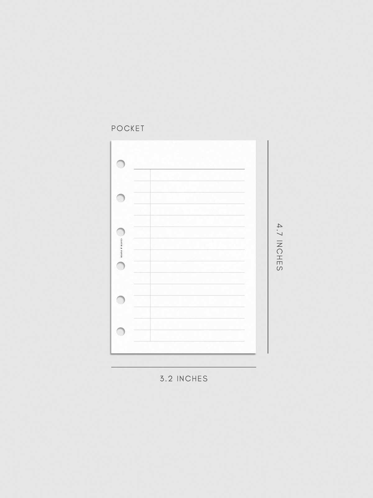 Digital mockup of insert in Pocket.