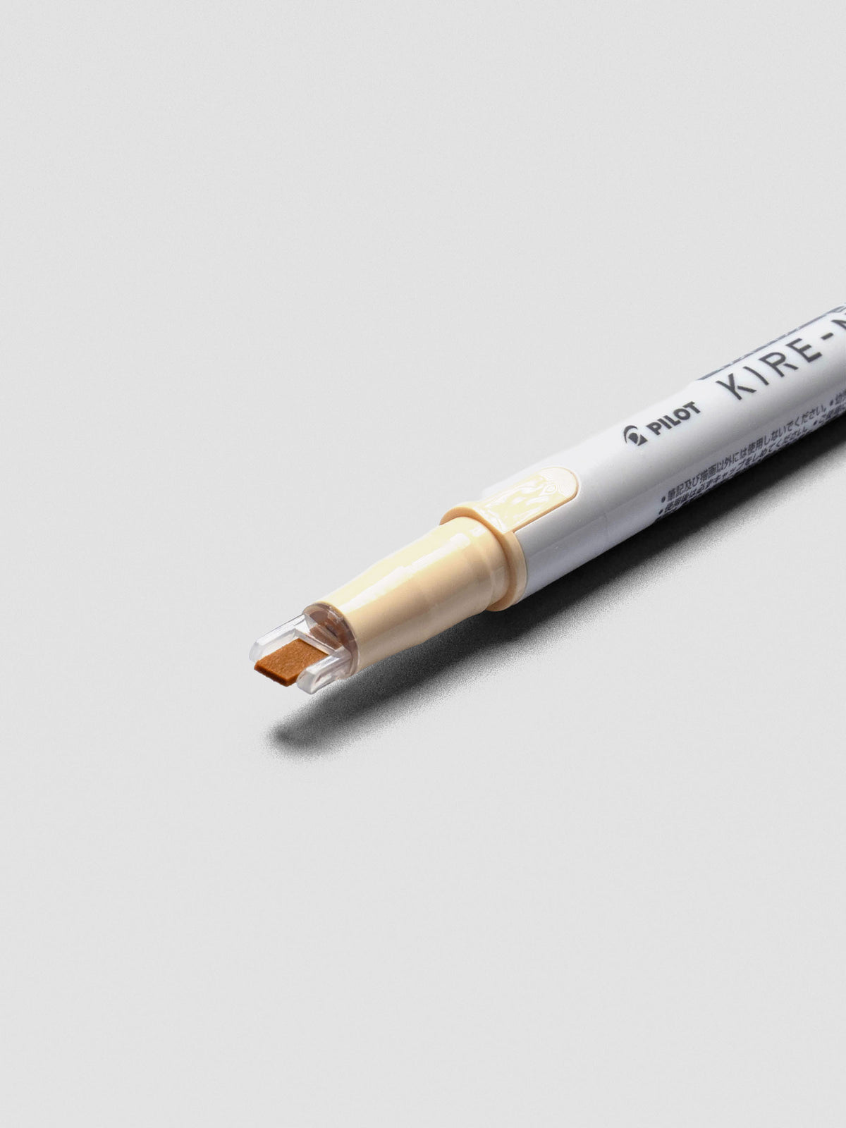 Pilot Kire-Na highlighter in Pale Orange, close product view.