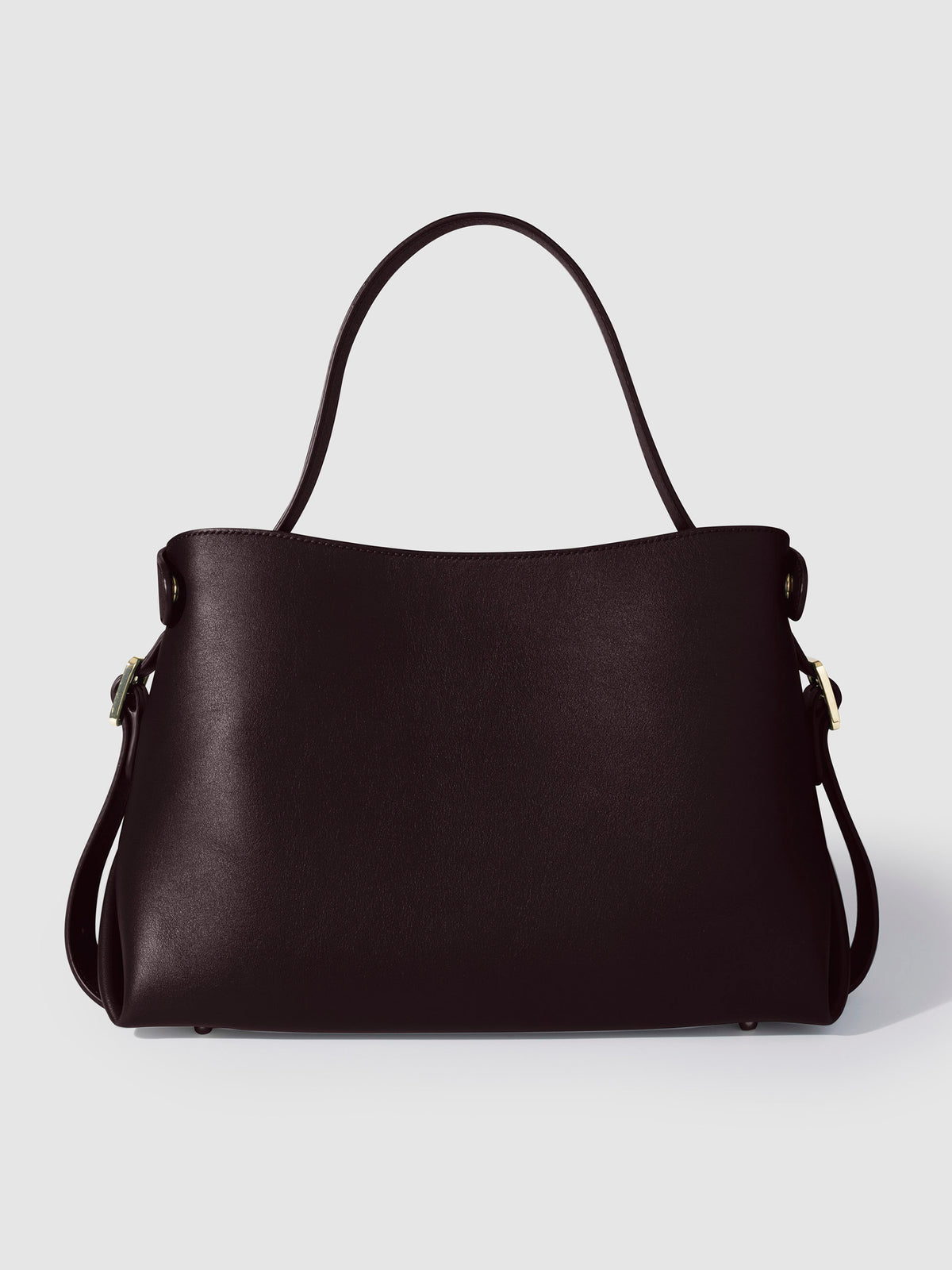 The Valencia Bag, Cloth and Paper. Leather bag displayed on a neutral background. Color shown is Madrid.