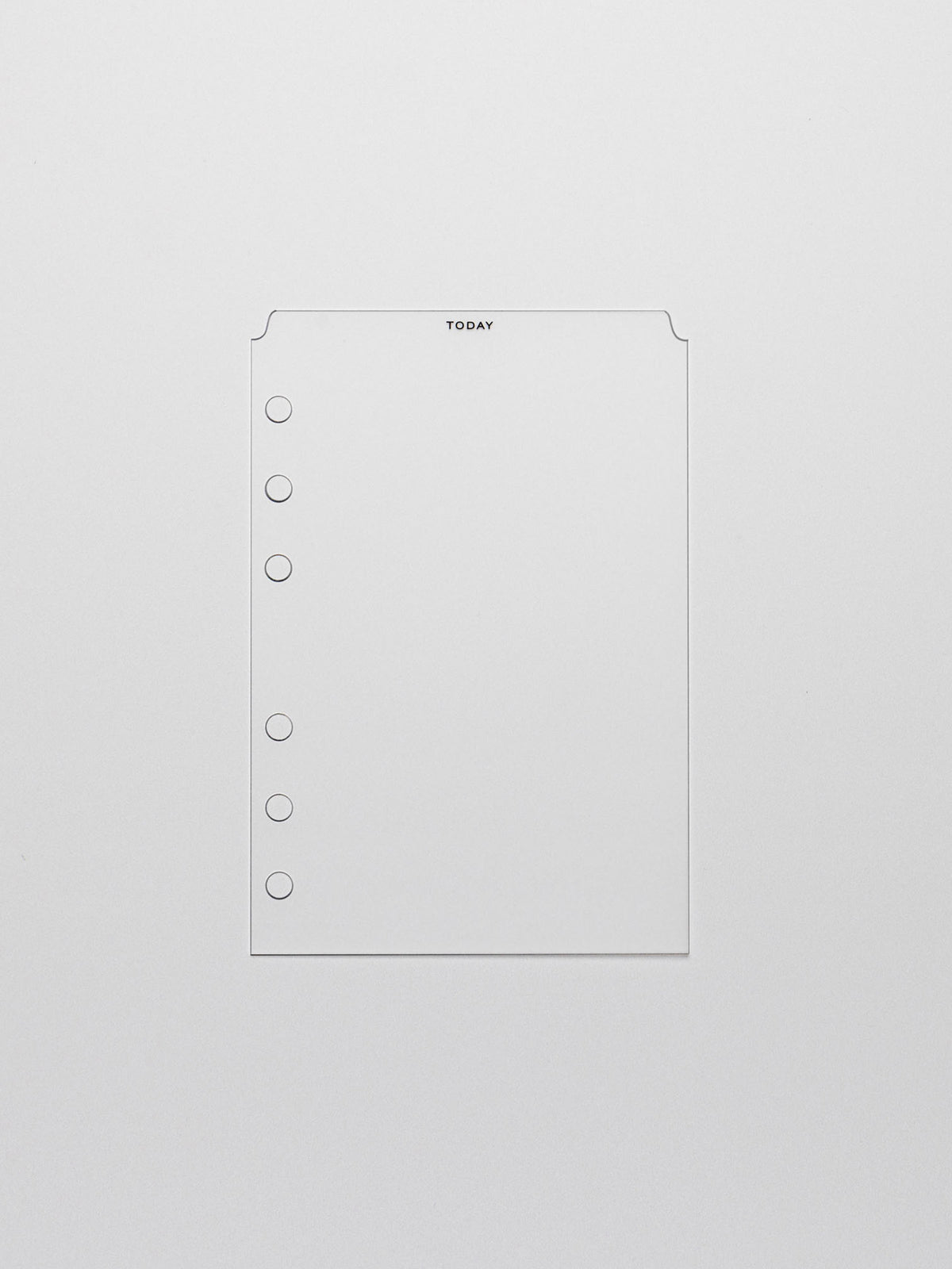 Black foil divider displayed on a neutral background. Size shown is A6.