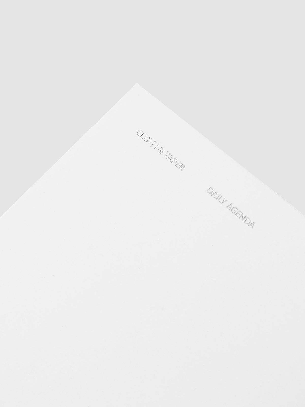 Travel Notebook | A5 Slim | Aspen | Daily Agenda close up of cover foiling details.