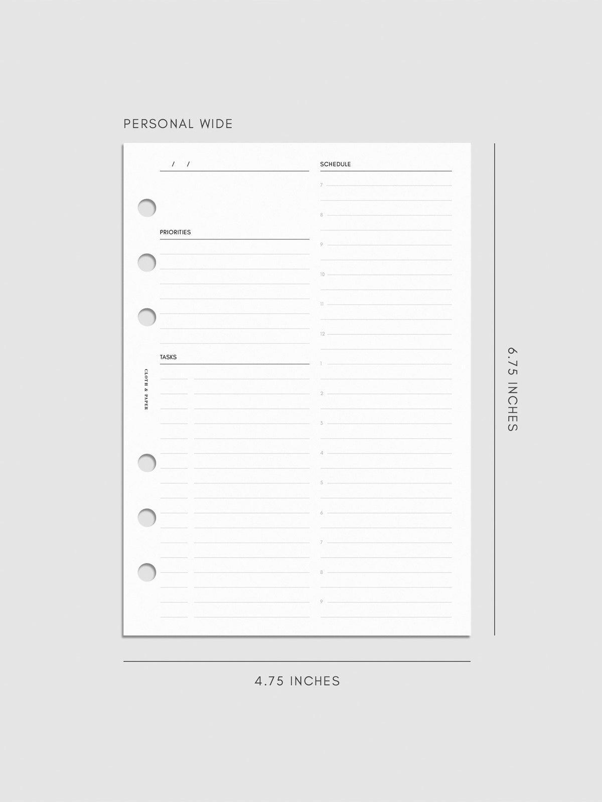 Undated Daily Planner Inserts | Refreshed Layout
