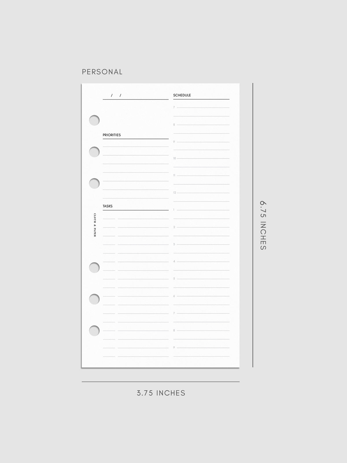Undated Daily Planner Inserts | Refreshed Layout