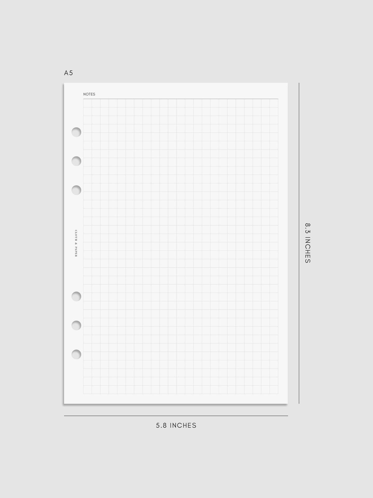 Digital mockup of insert in A5.