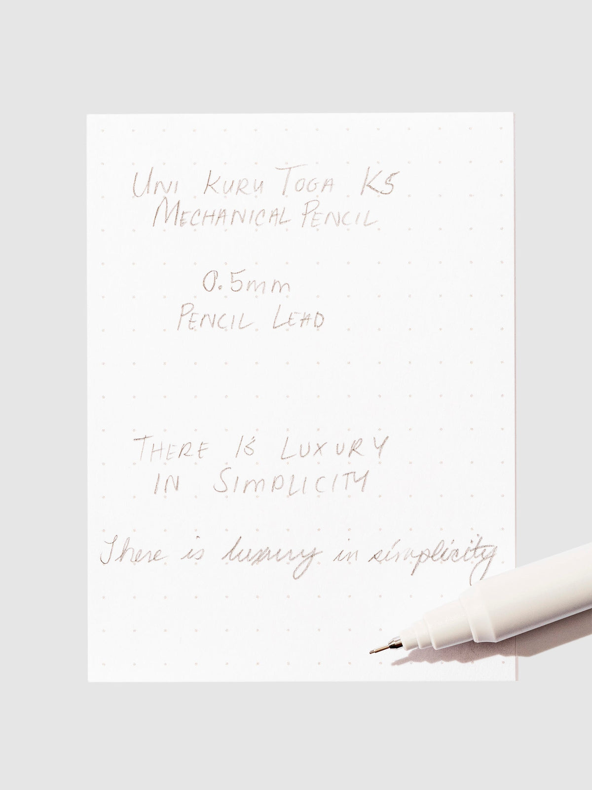 In use pen testing sheet displayed on a neutral background.