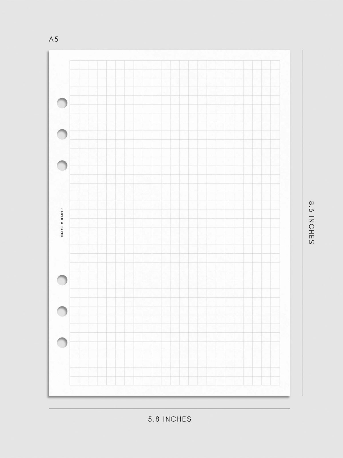 Digital mockup of insert in A5 sizing.