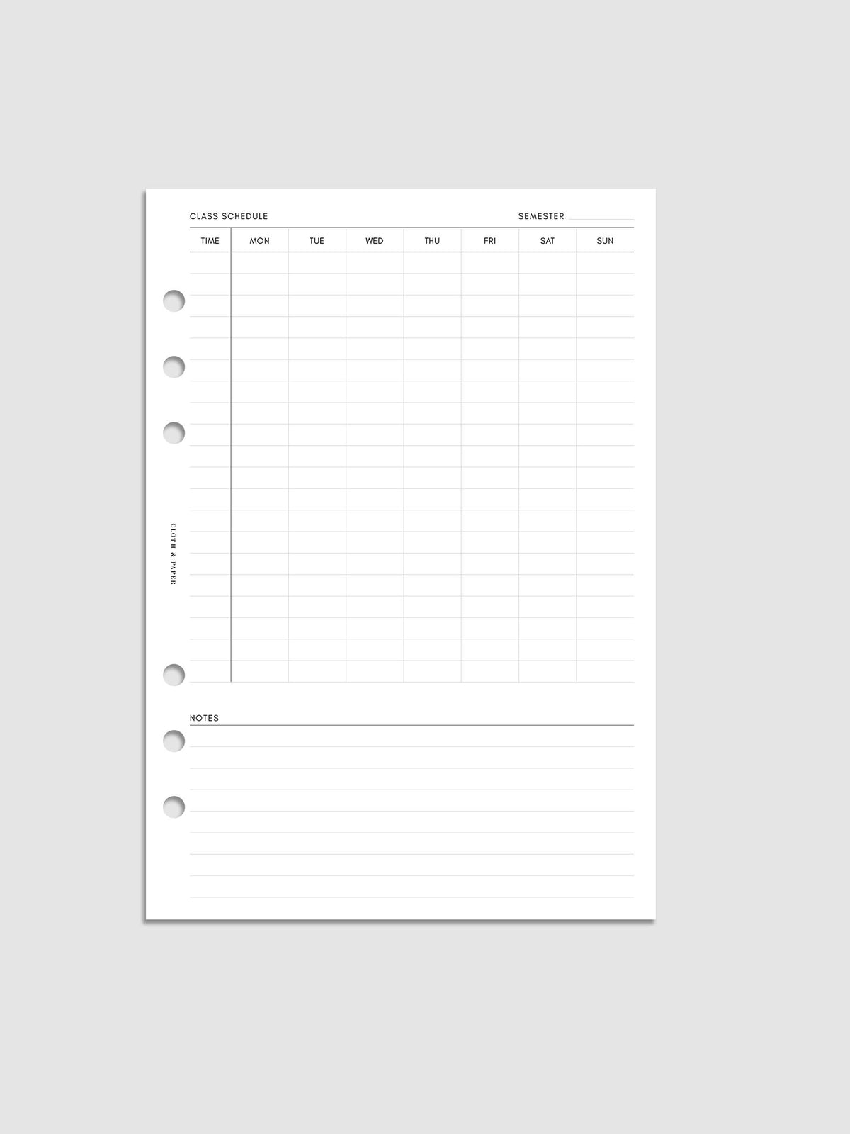 Digital mockup of insert in A5.