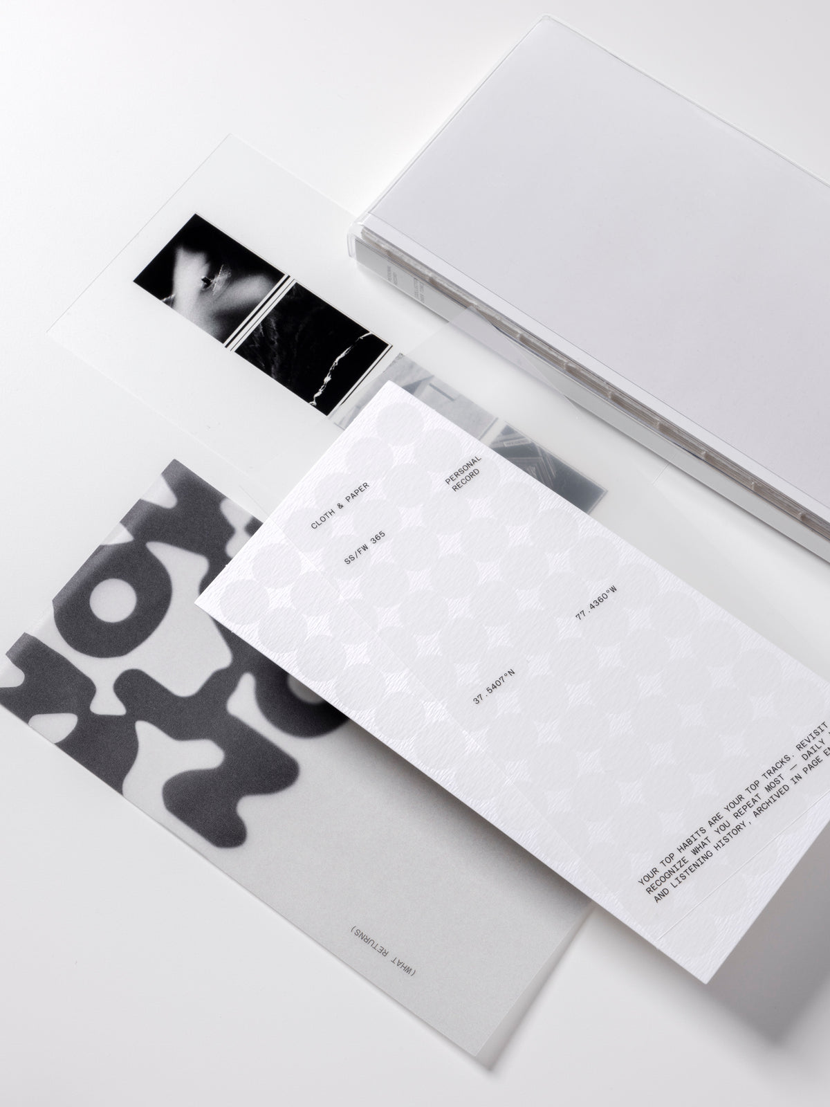 Personal Record Notebook Set, A5 Slim, all four included dashboards featuring spot-gloss cardstock, translucent vellum, and ultra-thin plastic designs