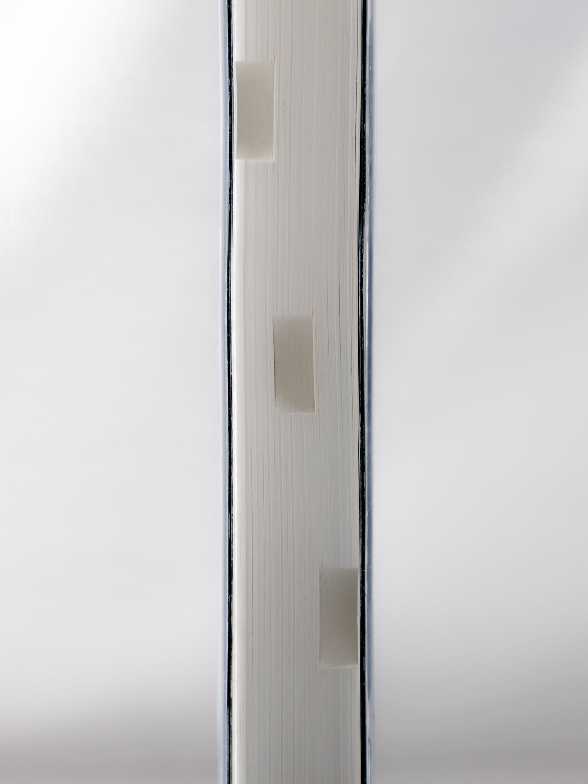 Personal Record Notebook Set, A5 Slim, closed notebook detail showing cut-out edge tabs along the side