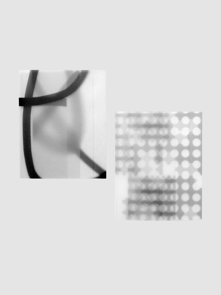 Perfect Bound Notebook Cover Set in Blurred Line and Punched Holes, CP Petite, frosted cover printed with the Punched Holes pattern
