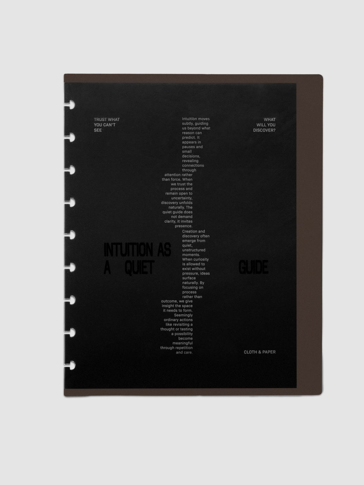 Black Intuition Ultra Thin Planner Cover + Dashboard Set in size HP Classic 9-Disc