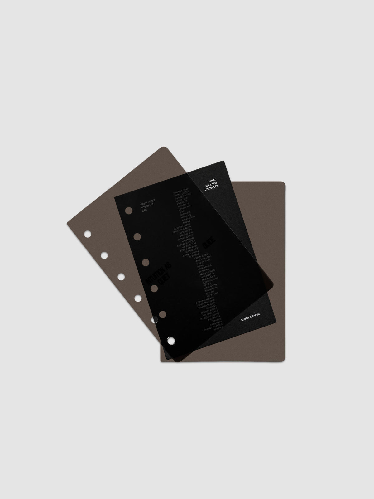 Black Intuition Ultra Thin Planner Cover + Dashboard Set in size Pocket 6-Ring