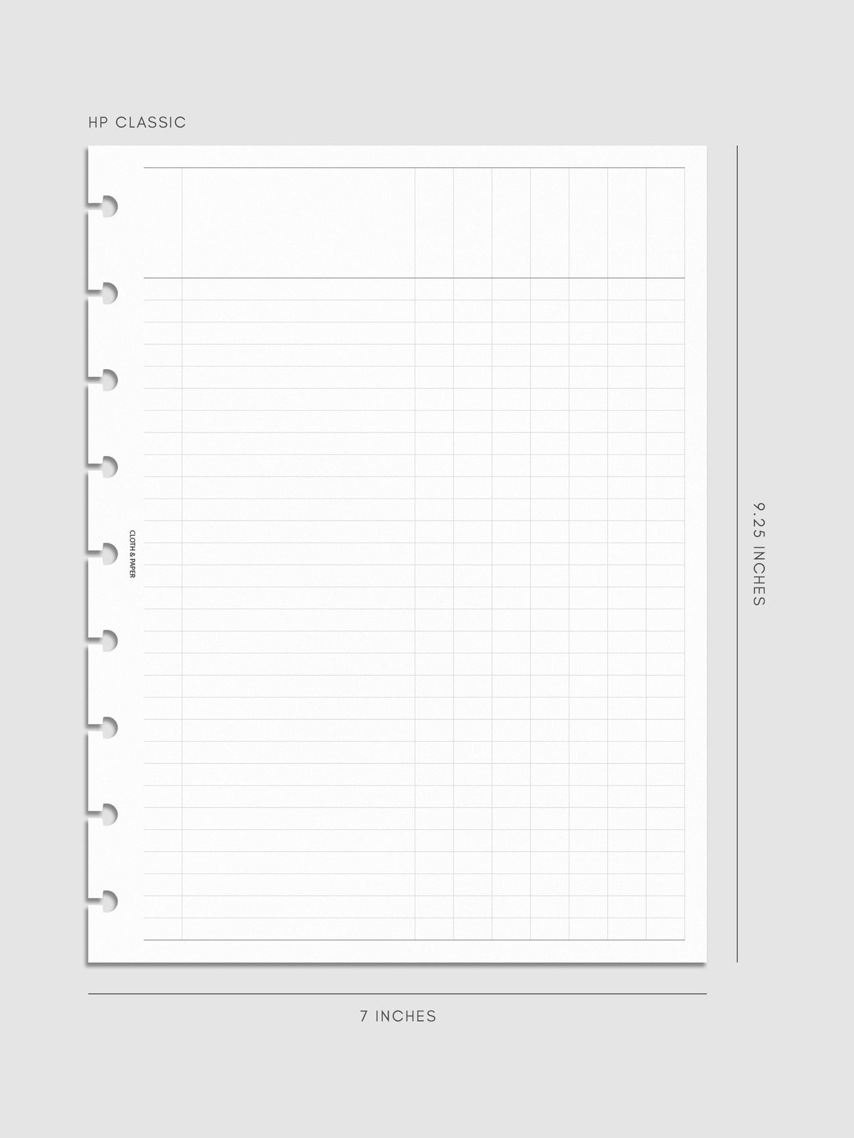 Digital mockup of the Inbox Sorting Planner Inserts shown in size HP Classic.