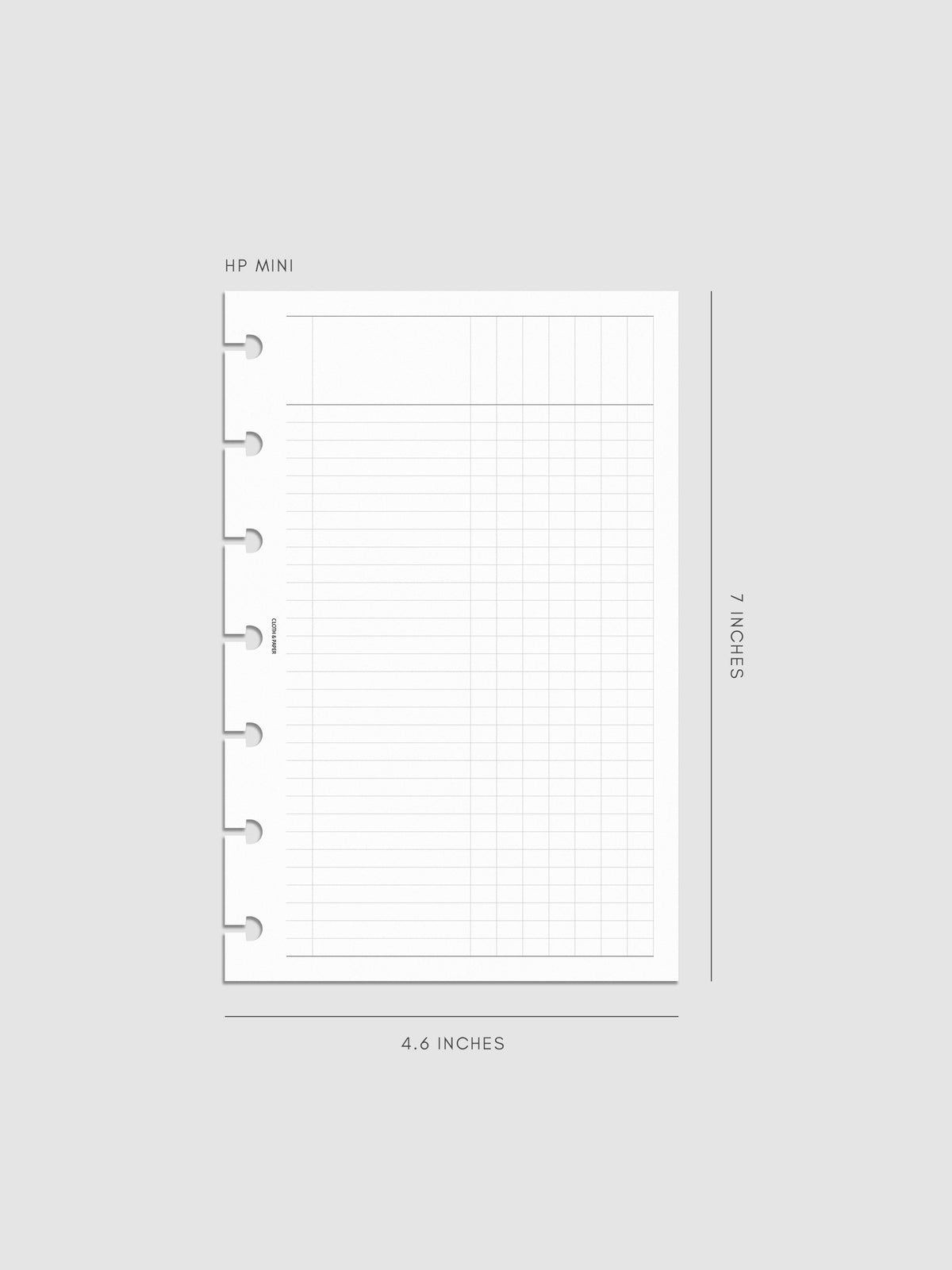 Digital mockup of the Inbox Sorting Planner Inserts shown in size HP Mini.