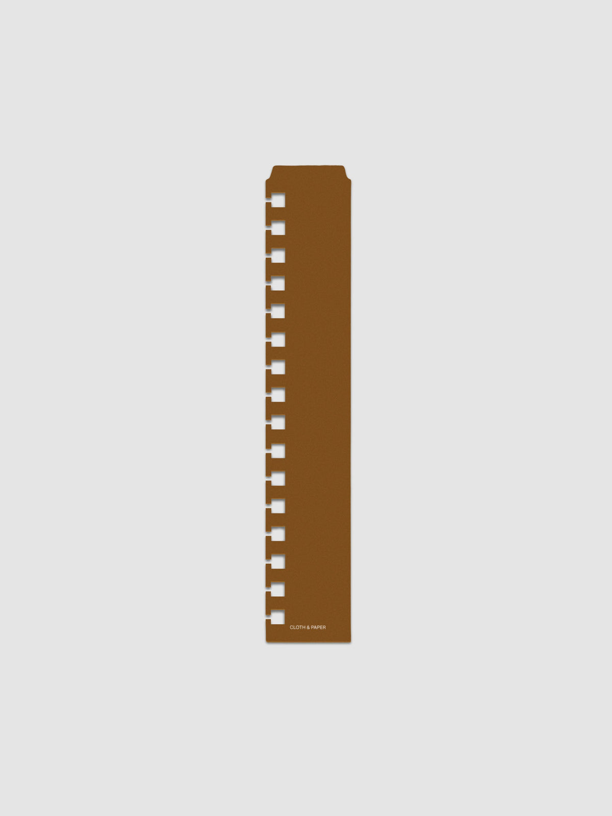 One narrow page marker in brown, shown in size A5 Spiral.