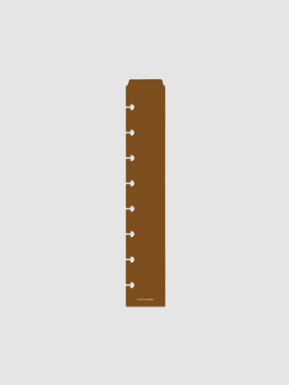 One narrow page marker in brown, shown in size Half Letter.