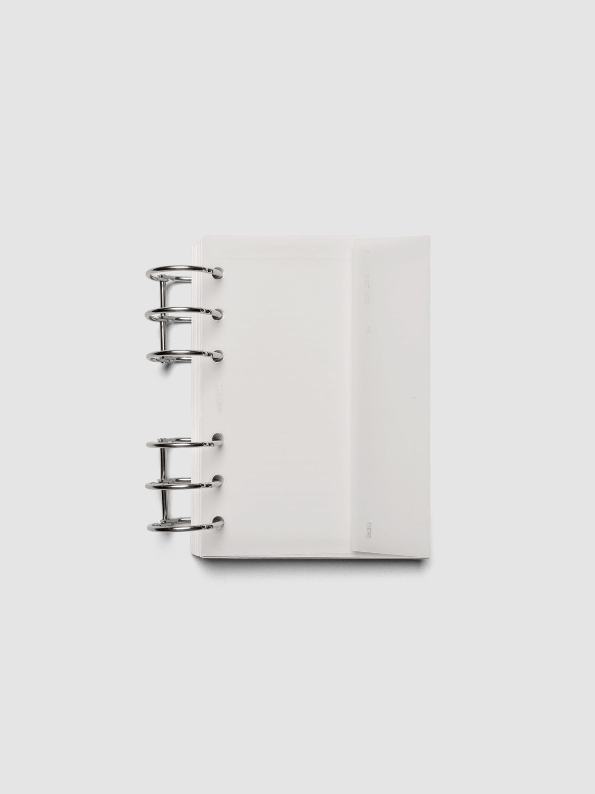 White Envelope Storage Holder shown ring bound in size A6.