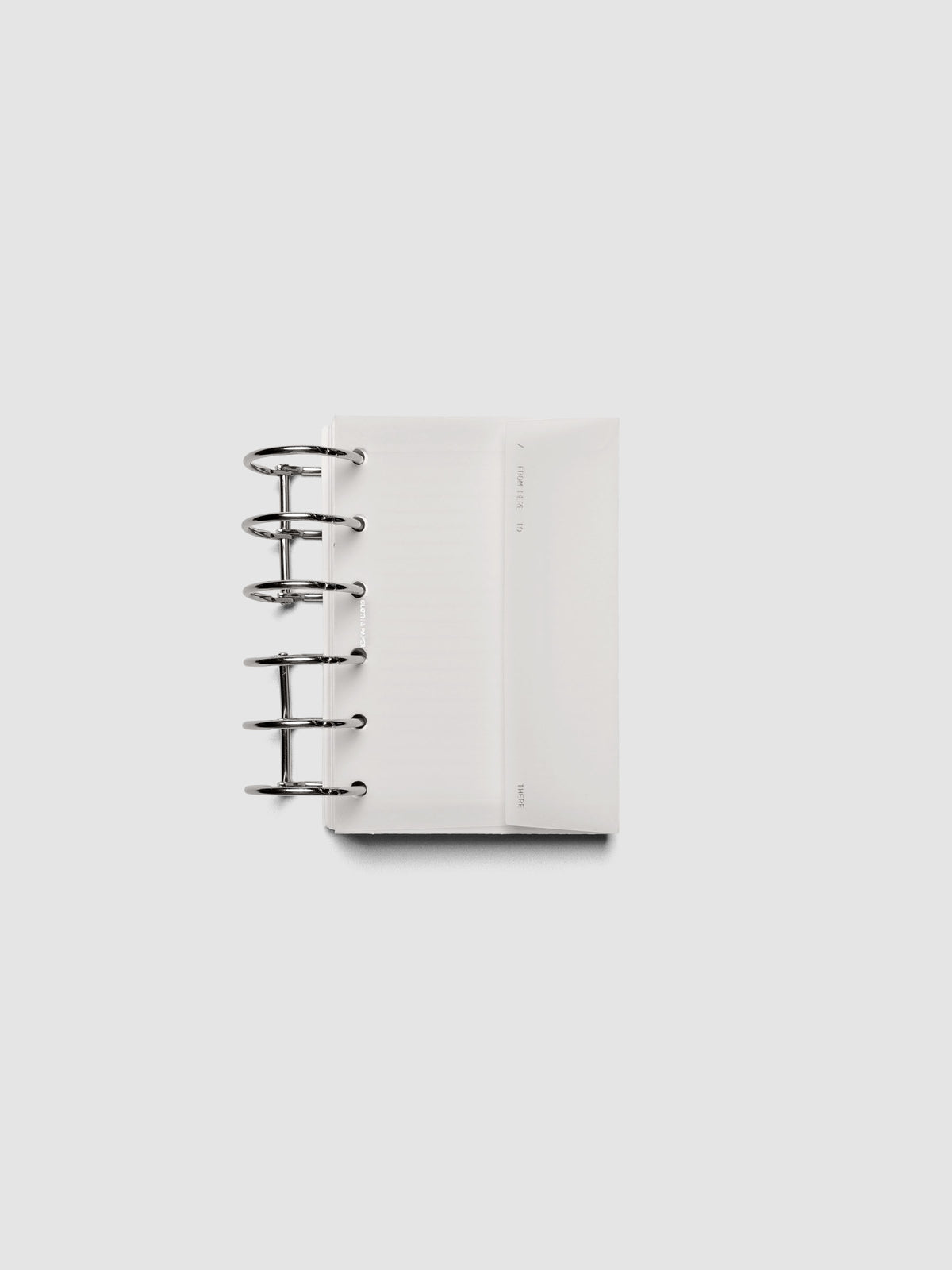 White Envelope Storage Holder shown ring bound in size Pocket.