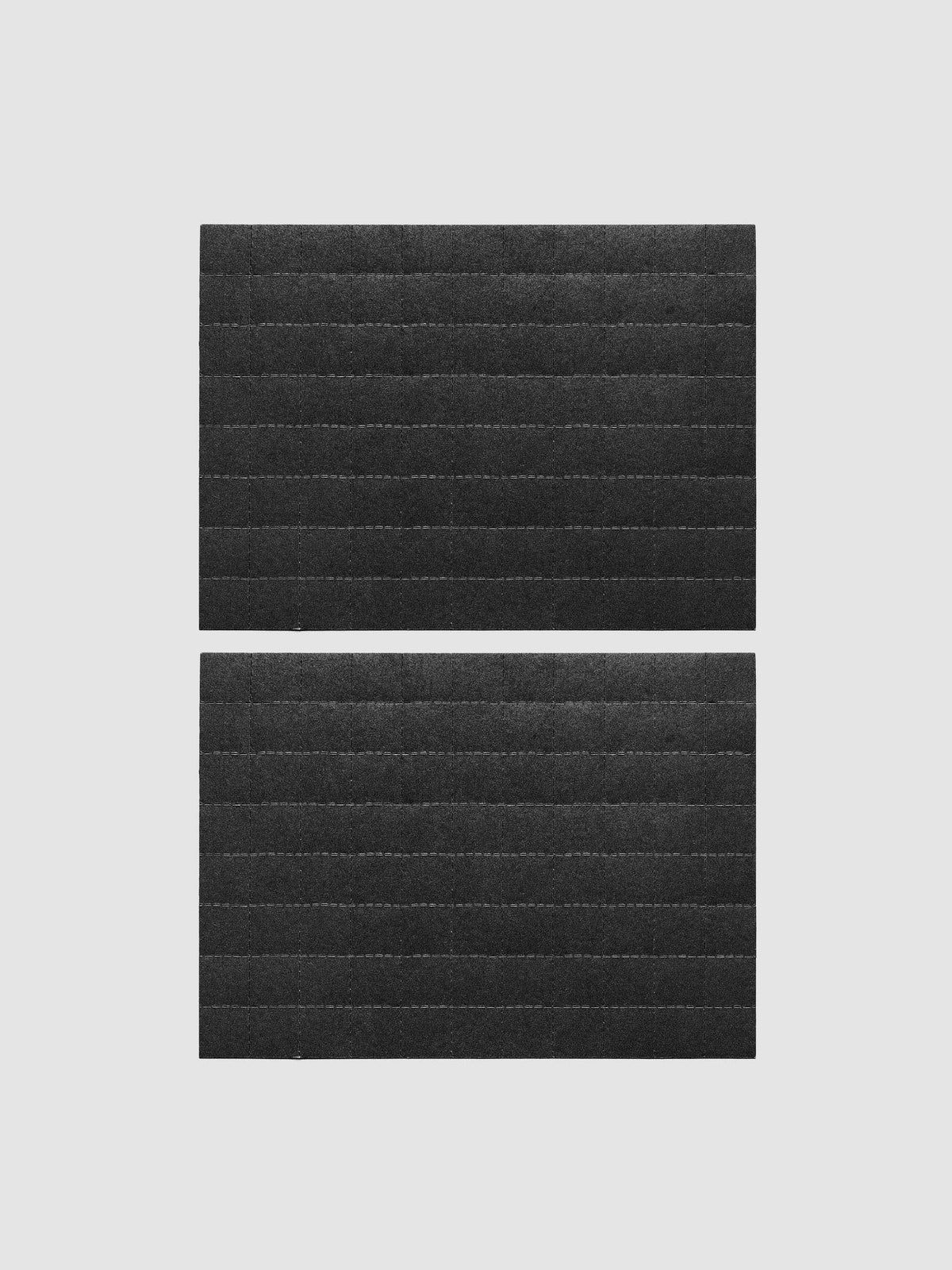 Two sheets of black tear-off stickers