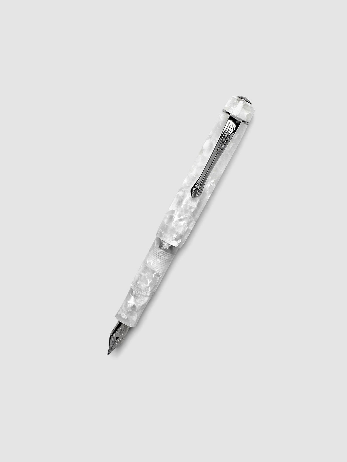 Mineral White Kaweco Art Sport Fountain Pen shown posted