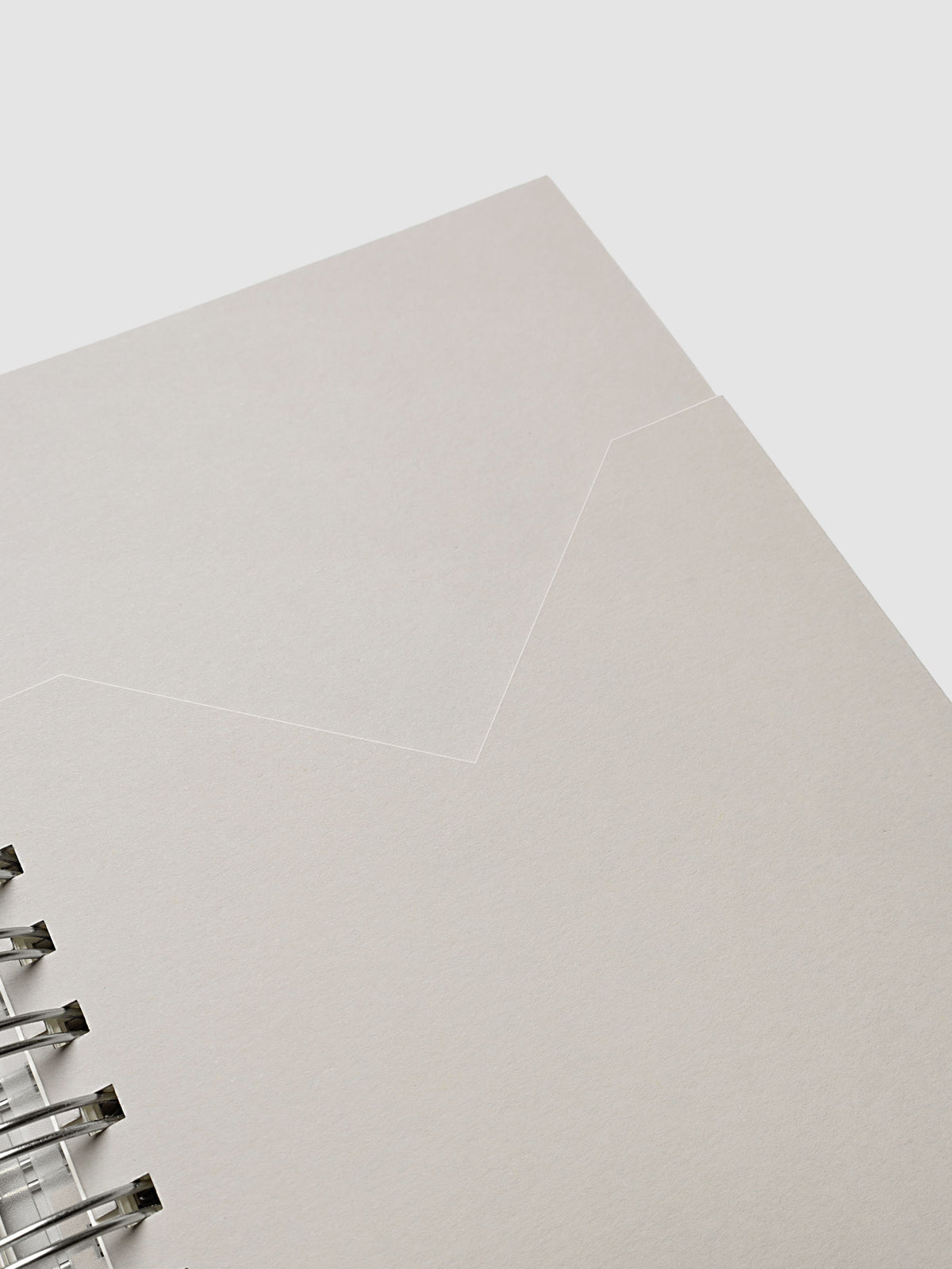 5 Subject Notebook A5 Punch close up of concrete grey pocket divider corner detail