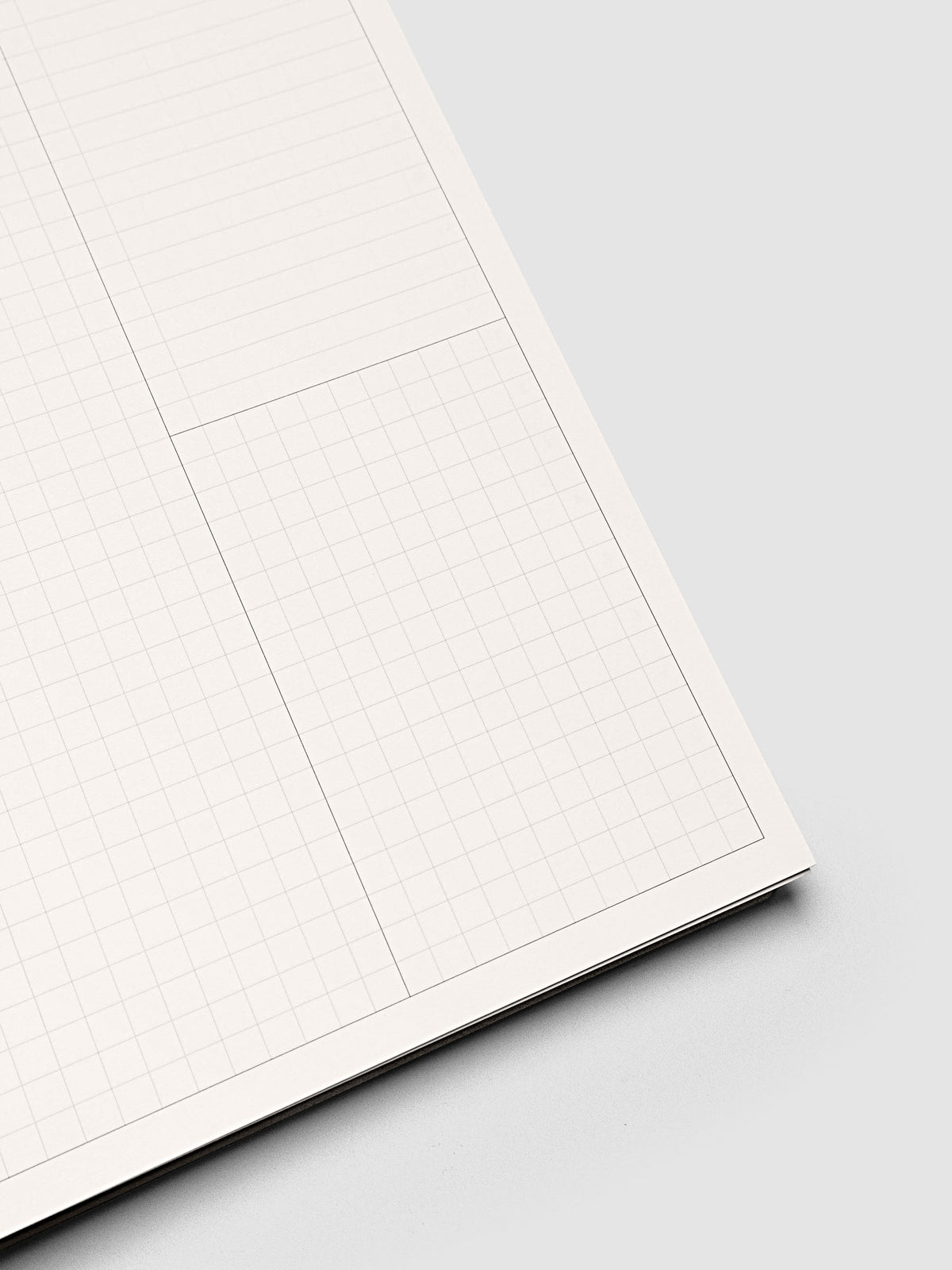 Spiral Notebook in size A5 and color Espresso brown with Daily Time Block interior pages shown open and close up.