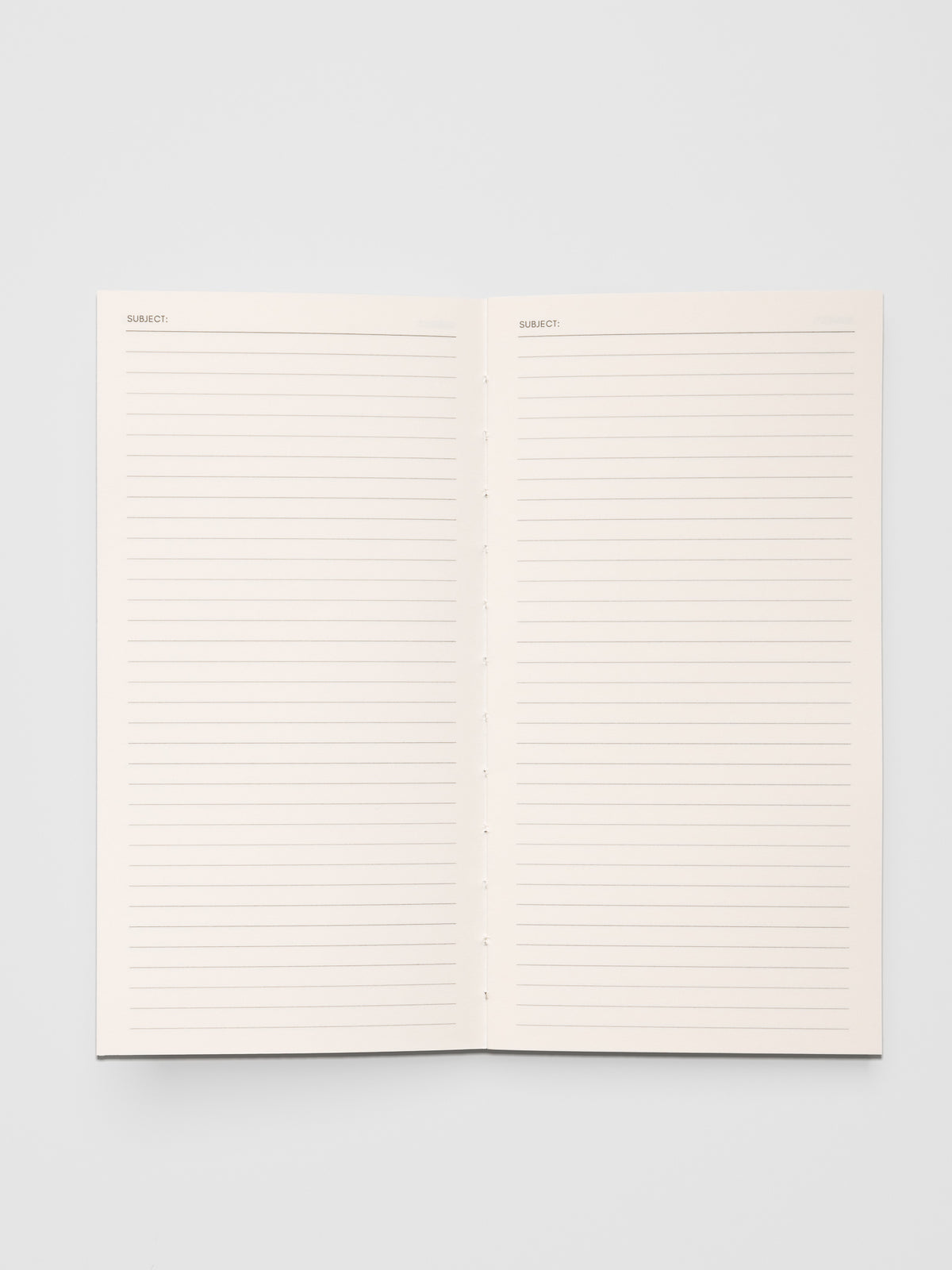 Common Thread Notebook showing the white interior pages.