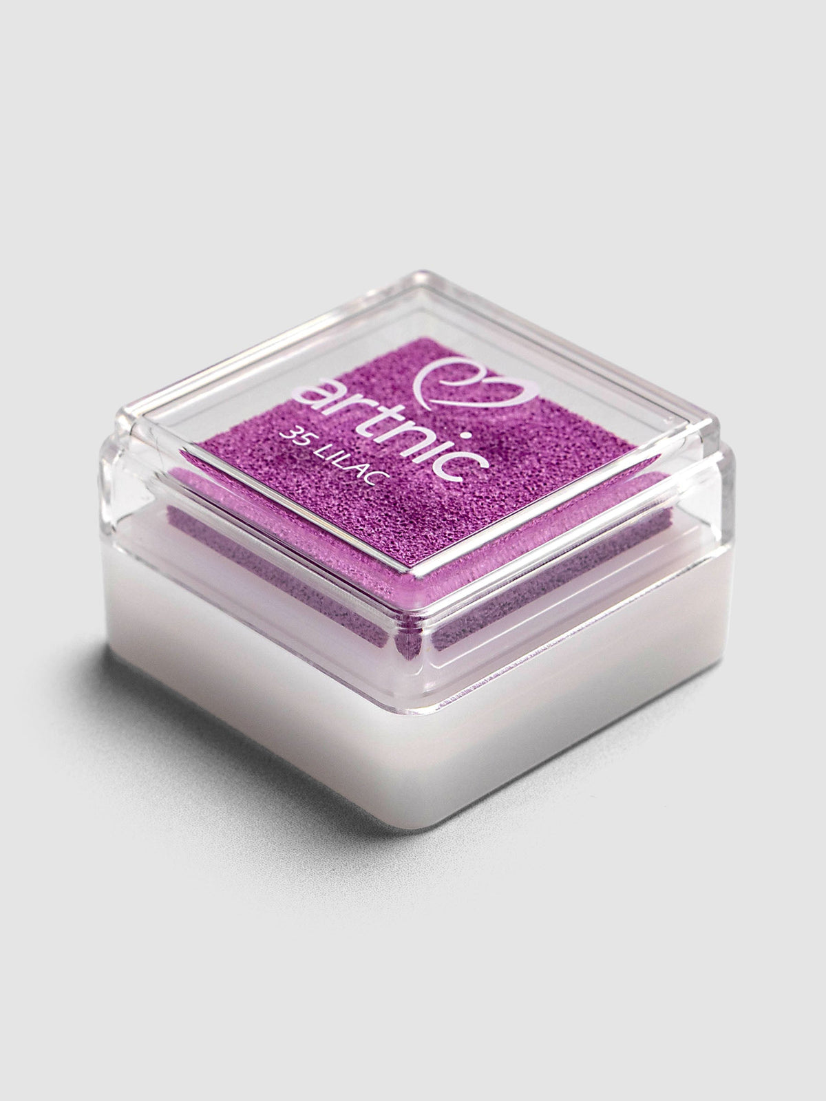 Artnic Stamp Ink Pad in lilac seen from above with cover removed