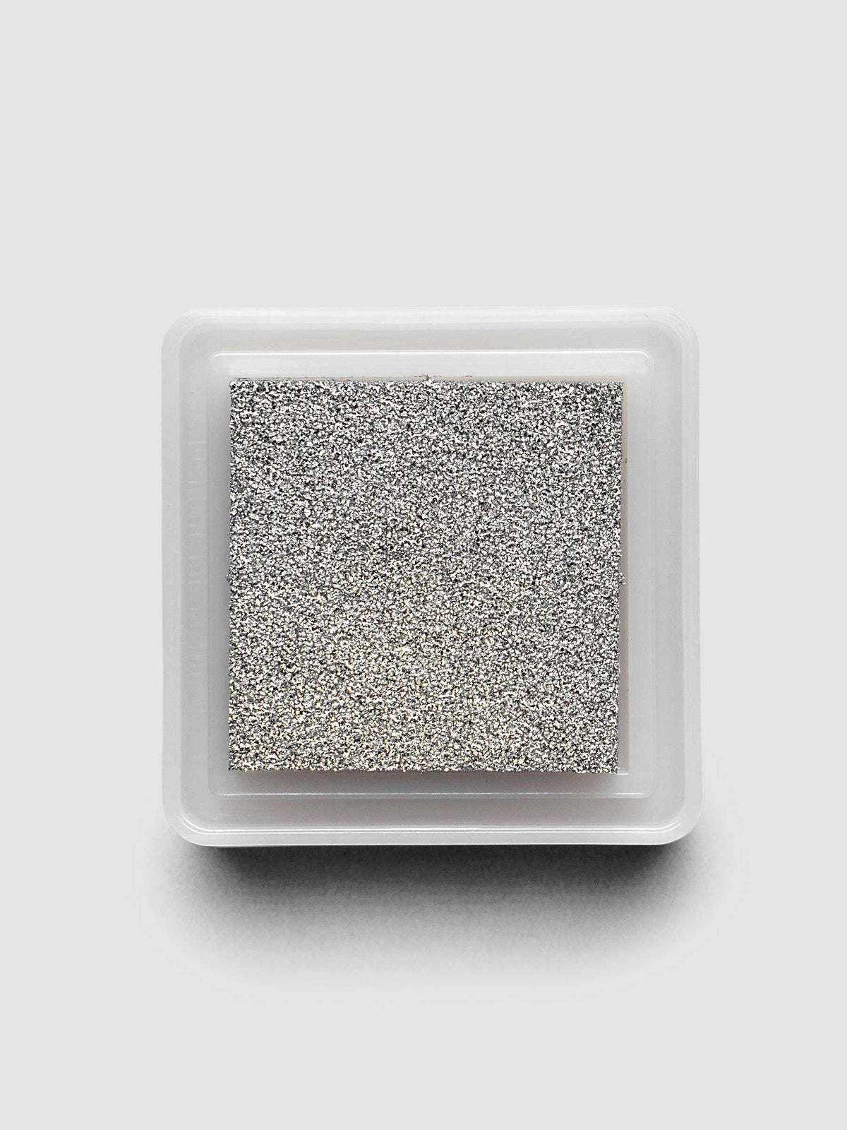 Artnic Stamp Ink Pad in silver seen from the side with cover on