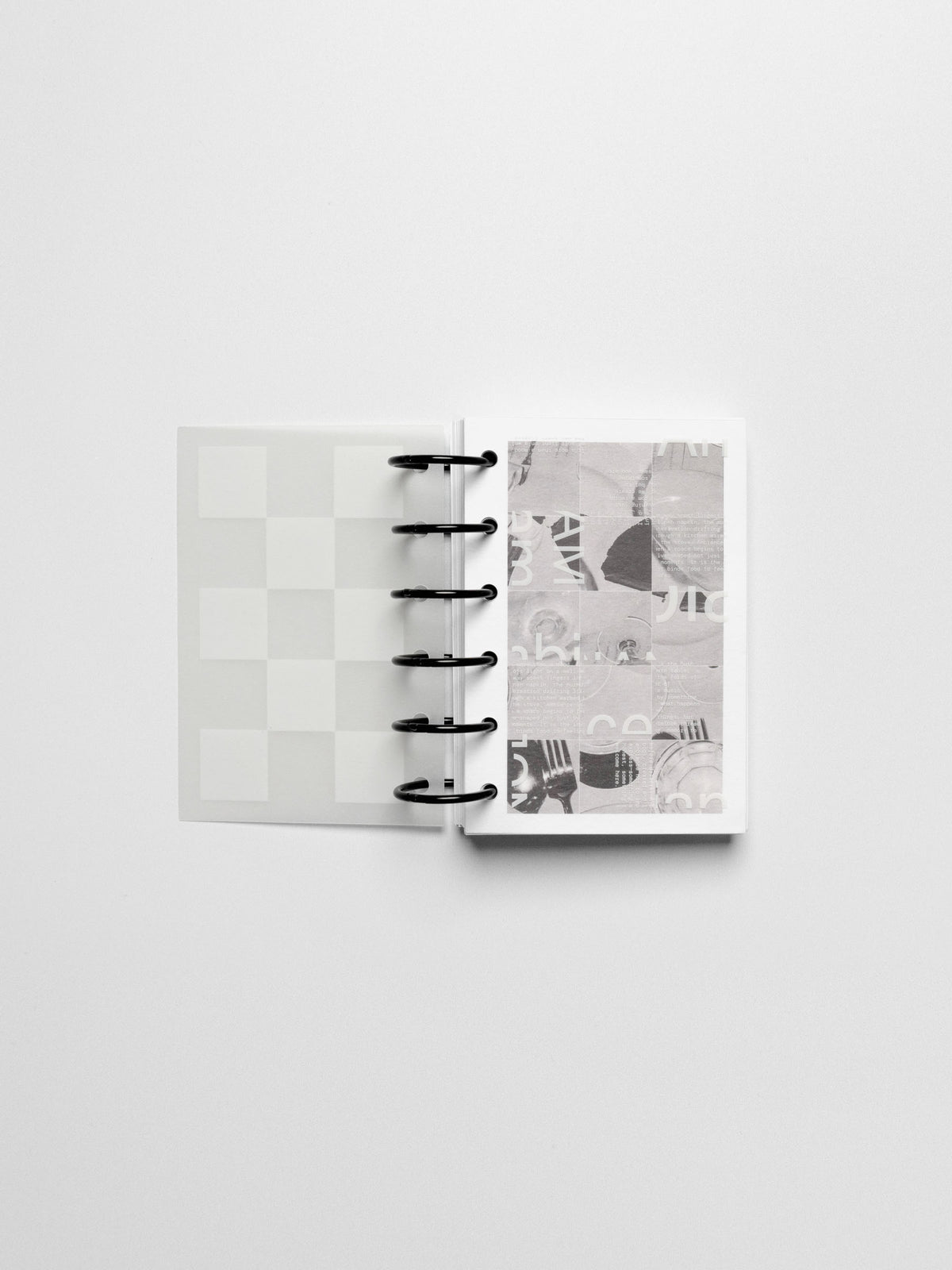 Pocket size Ambiance Dashboard Trio  open to reveal the printed card beneath the translucent dashboard layers.