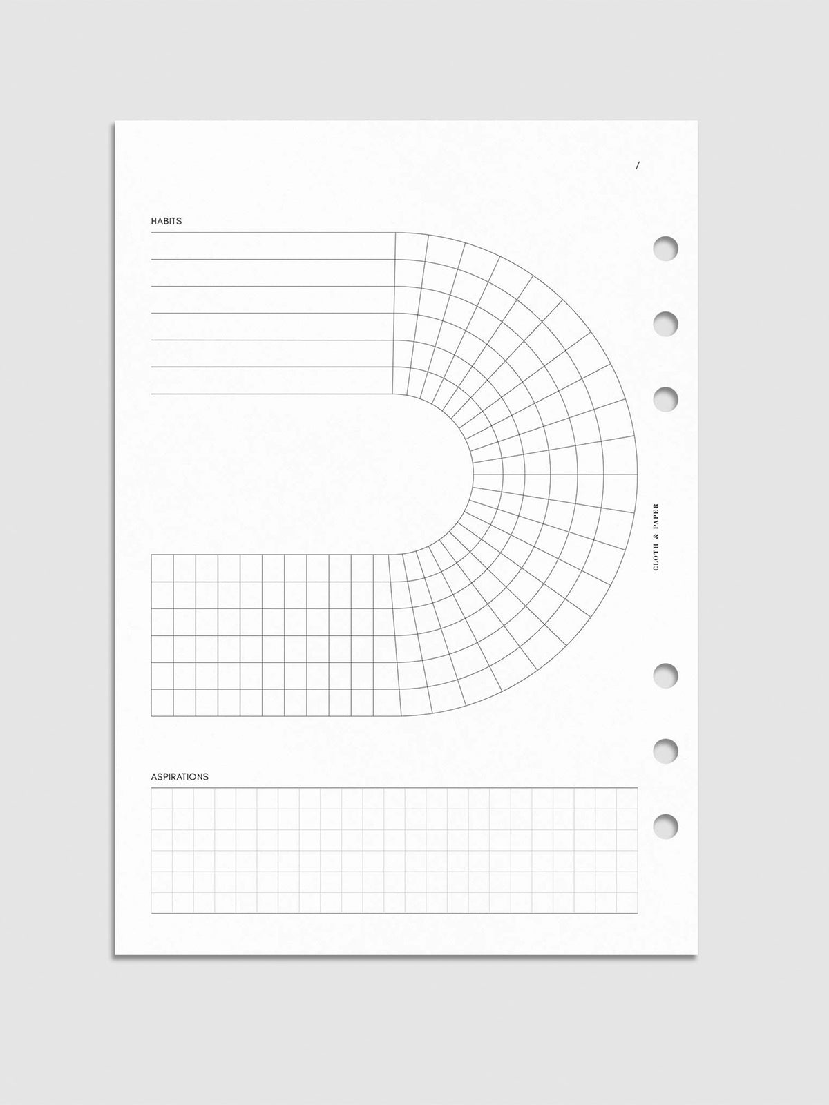 Digital mockup of insert in A5.