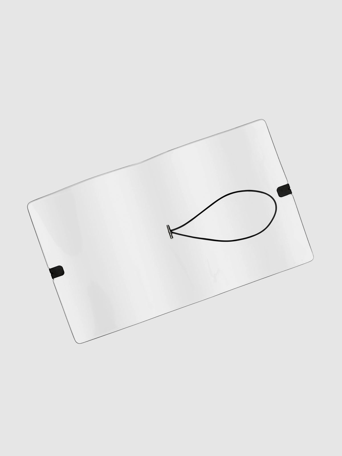 Clear vinyl cover opened and empty displayed on a neutral background.