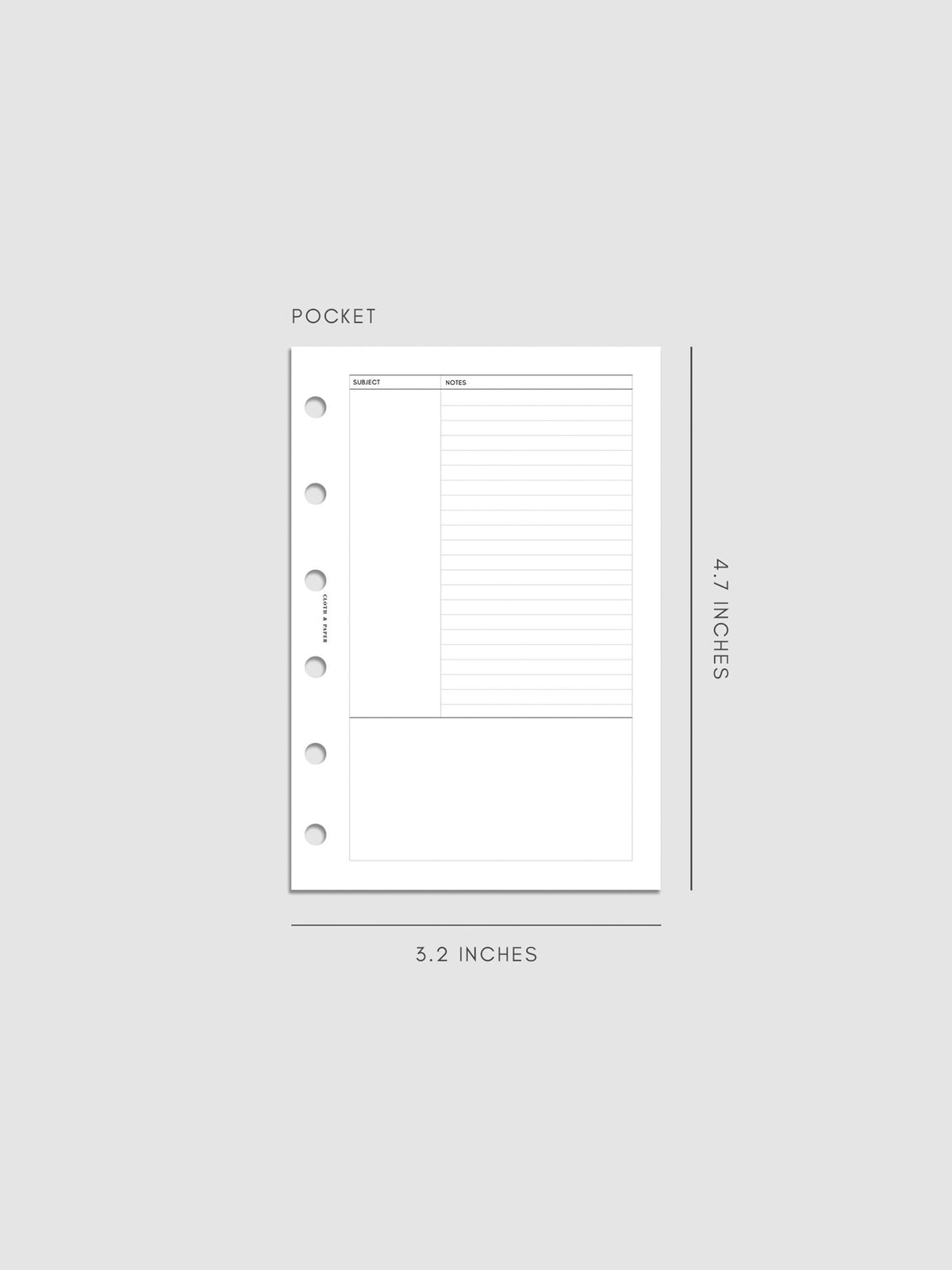 Digital mockup of insert in Pocket.