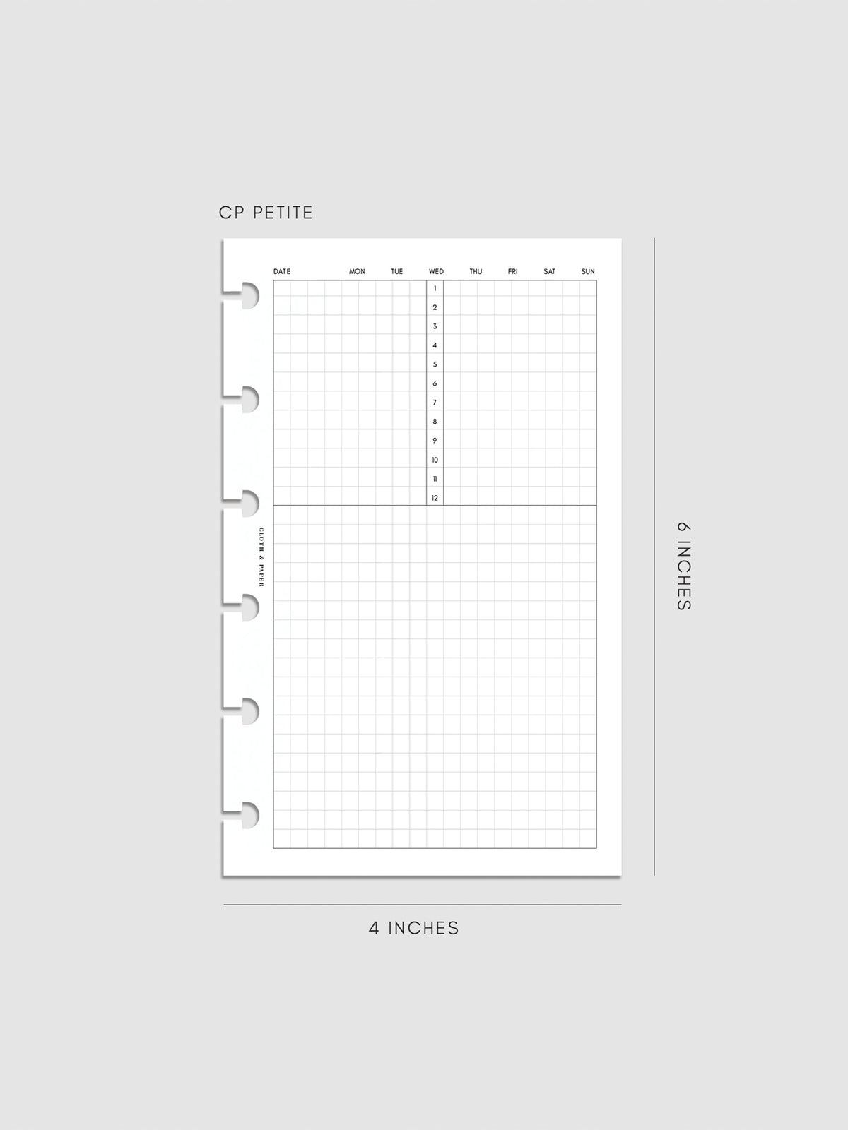 Digital mockup of insert in CP Petite. 