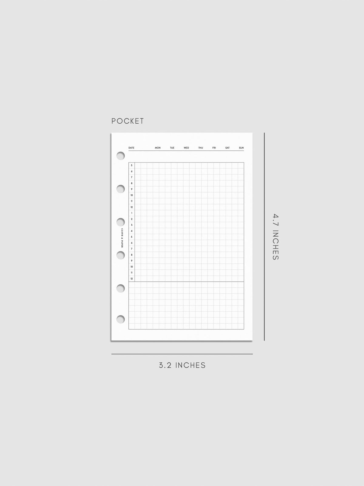 Digital mockup of insert in Pocket. 