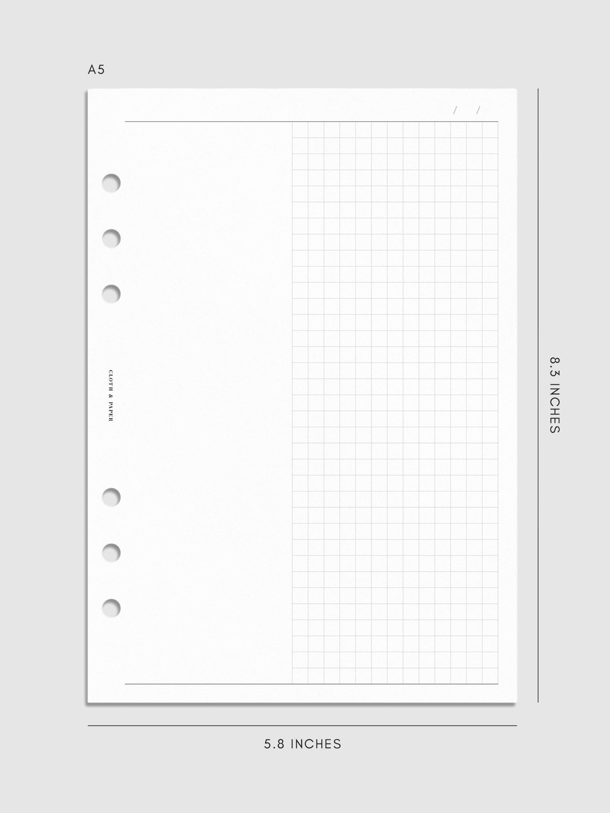 Digital mockup of insert in A5.