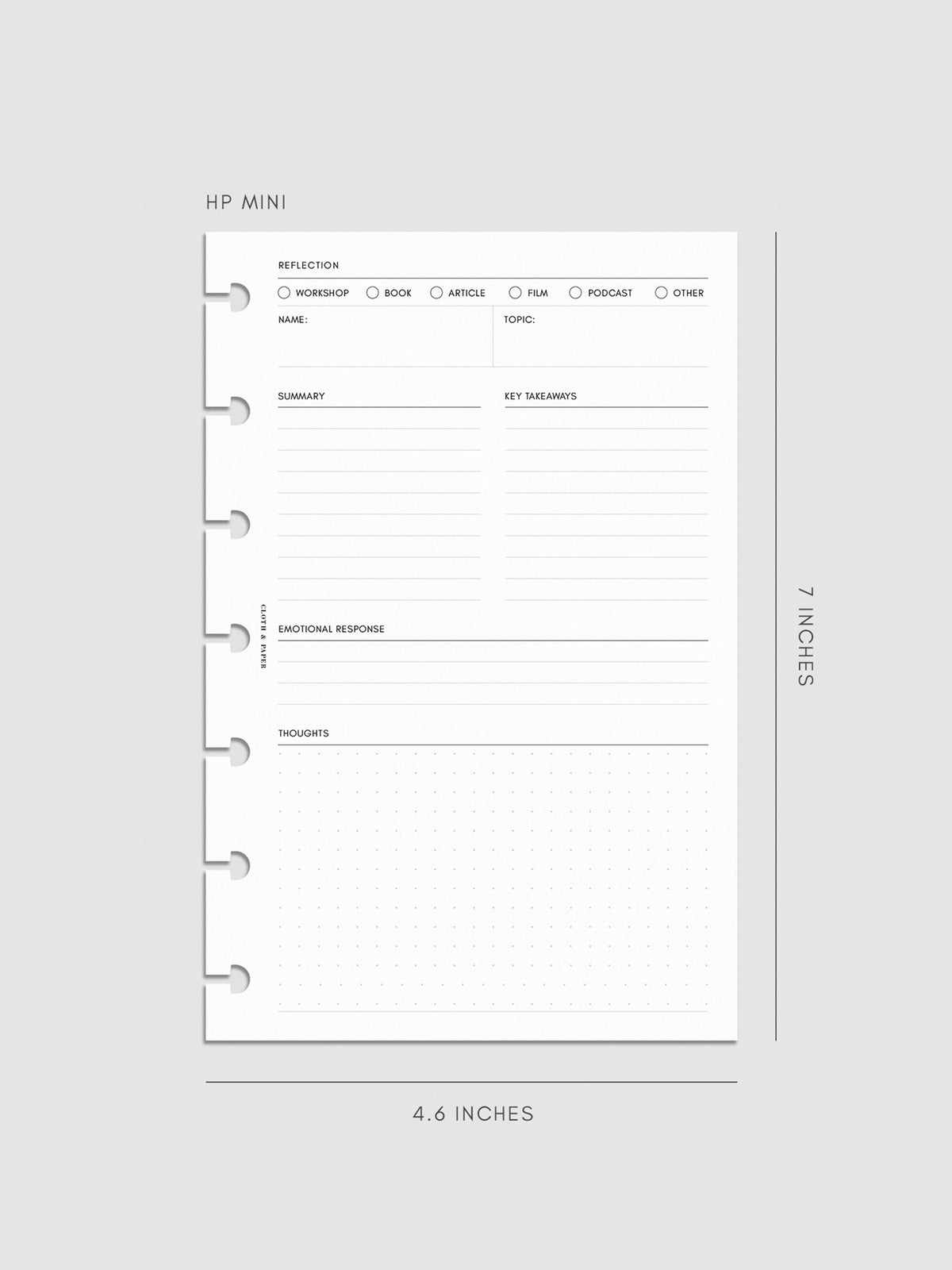 Digital mockup of insert sized HP Mini.