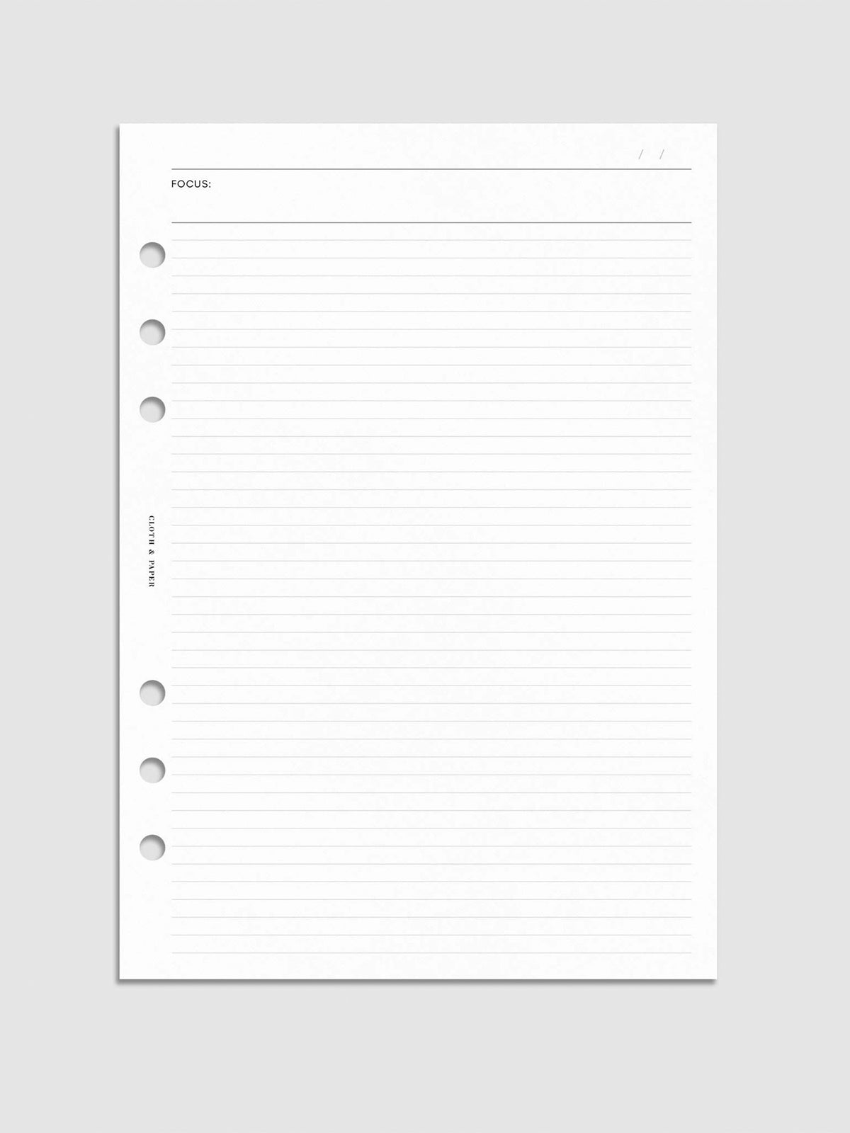 Digital mockup of insert sized A5.