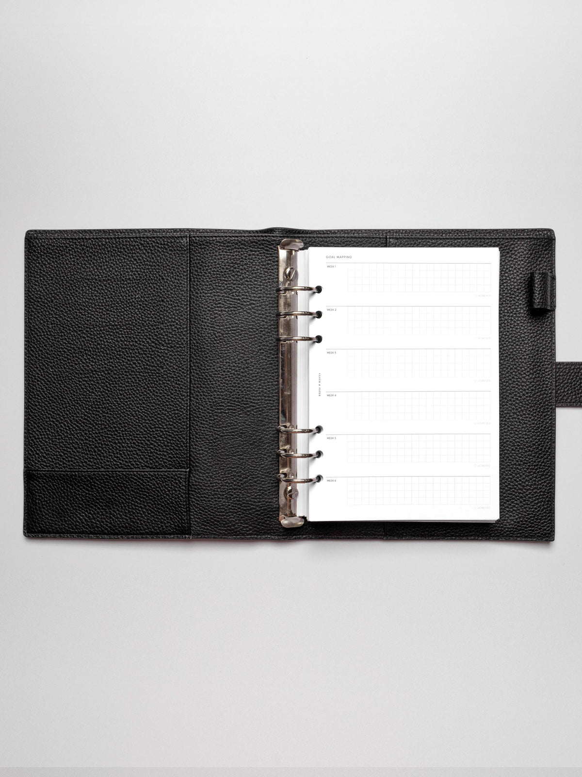 Insert in use inside a discbound planner system. Size shown is A5.