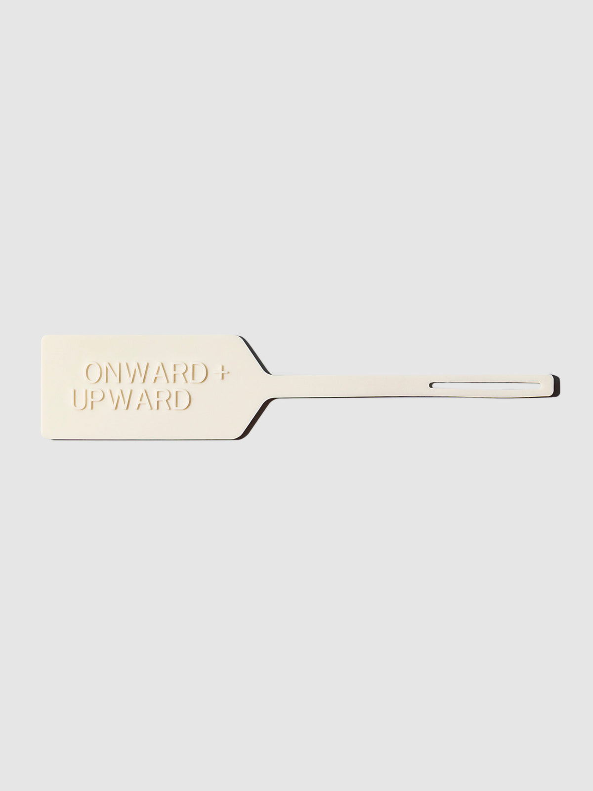Luggage tag displayed on a neutral background.