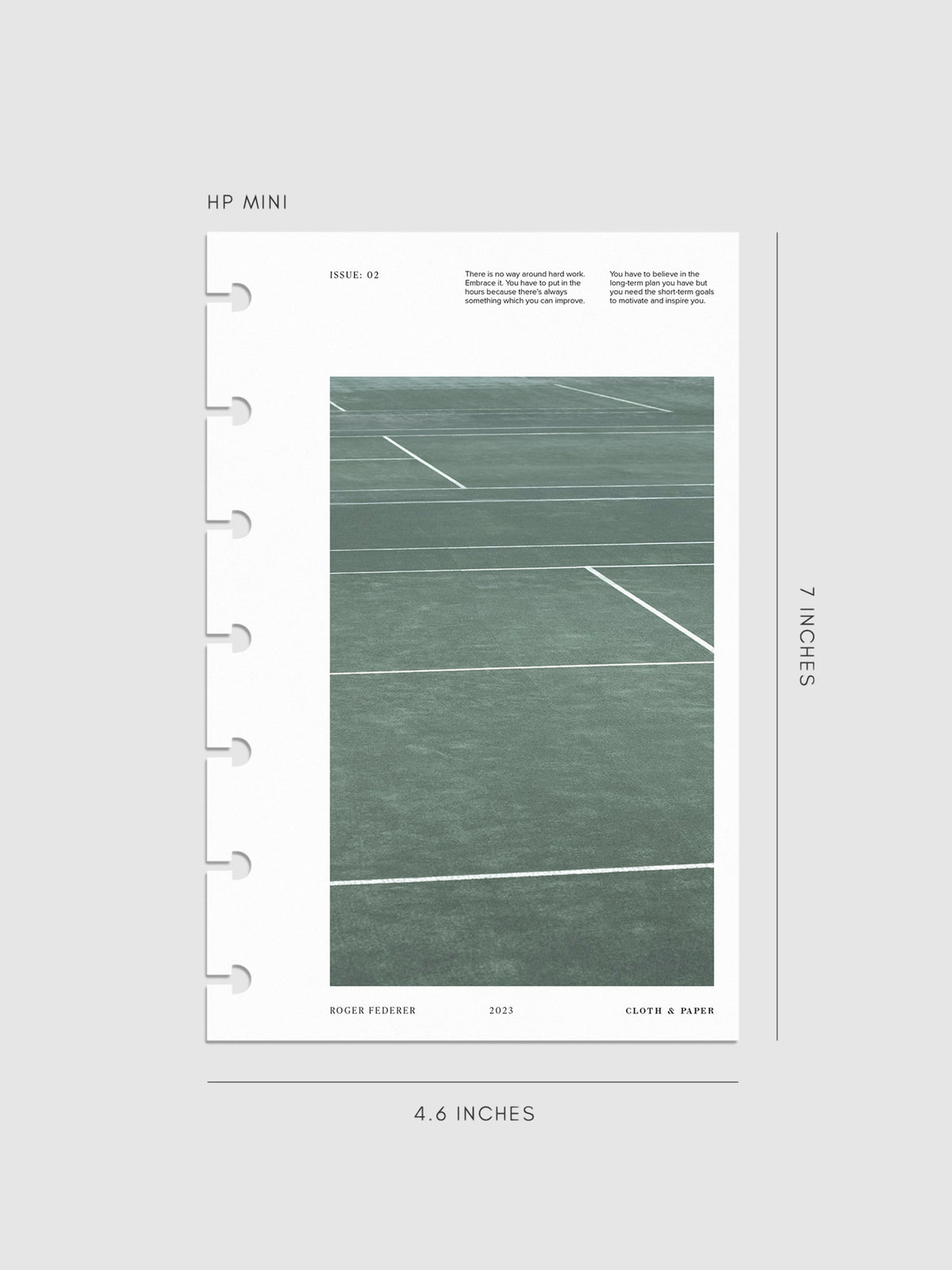 Digital mockup of Full Court dashboard in HP Mini. 