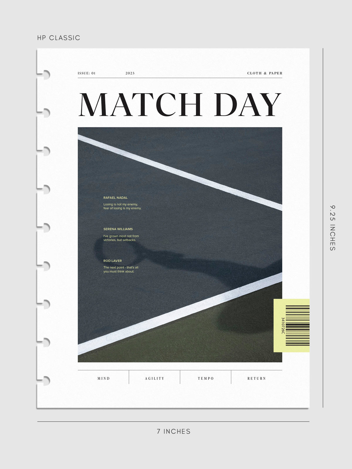 Digital mockup of Match Day dashboard in HP Classic. 