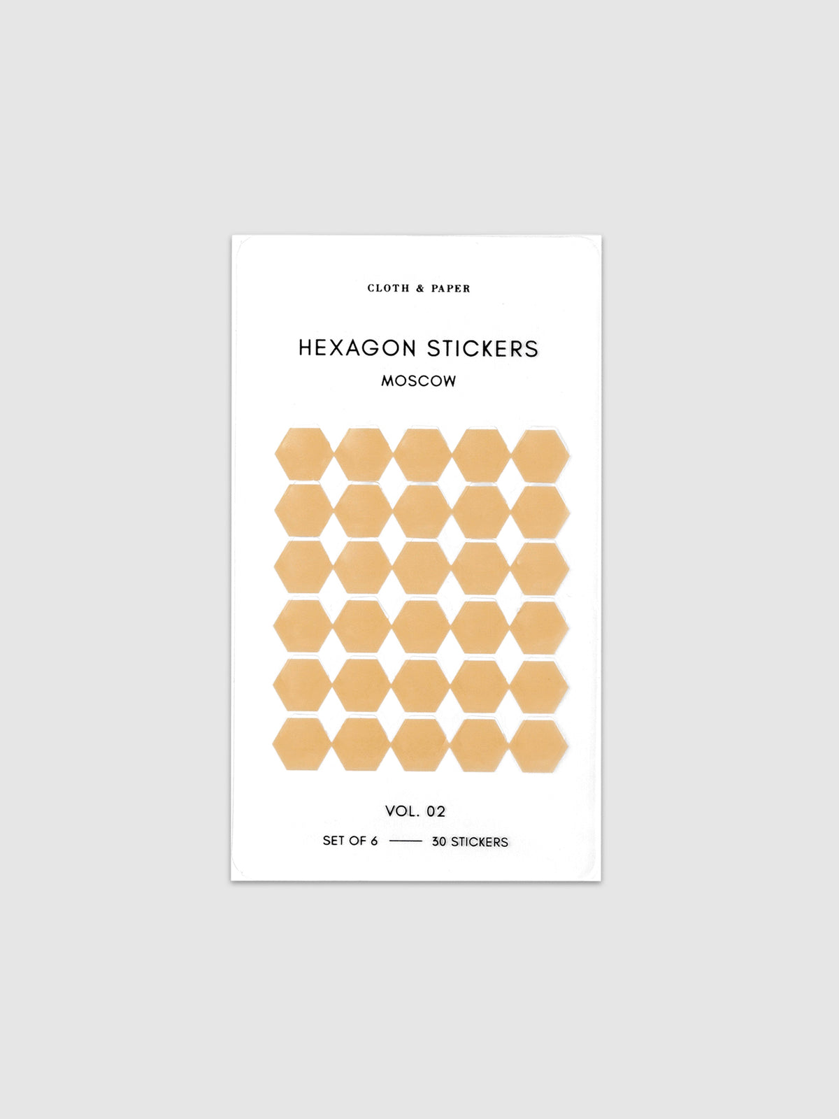 Mini Shape Sticker Set with Transparent Moscow Stickers displayed against a neutral background.