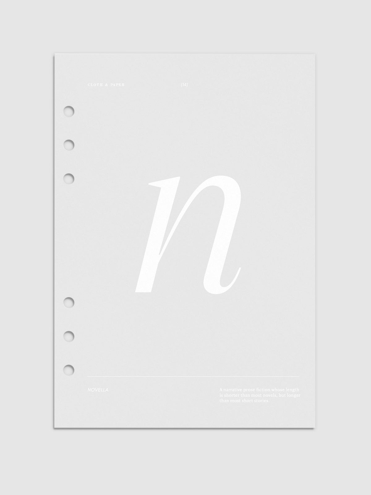 Monogram Vellum Planner Dashboard N in A5 displayed on a neutral background. 